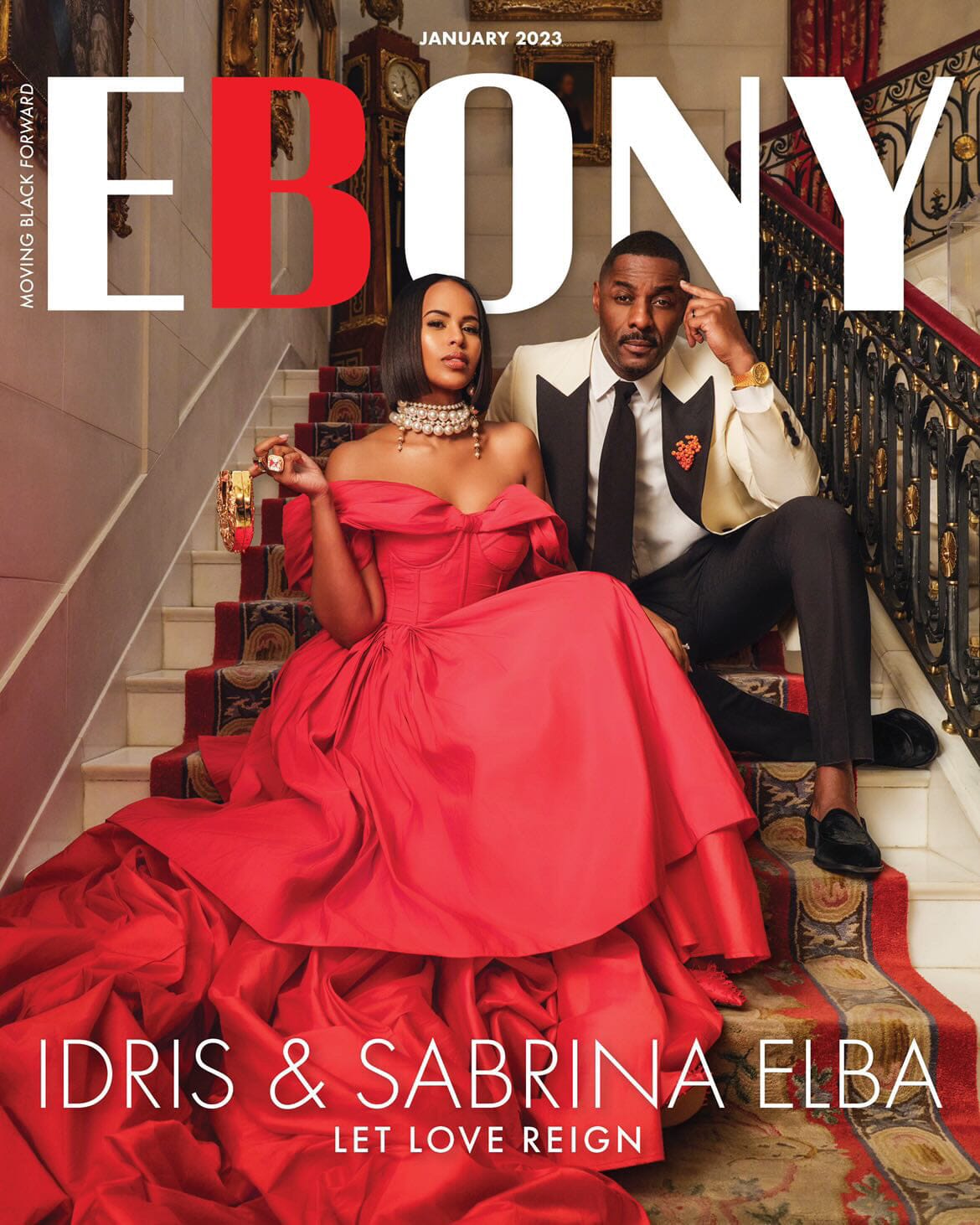 Blumera on Cover of Ebony Magazine with Idris & Sabrina Elba