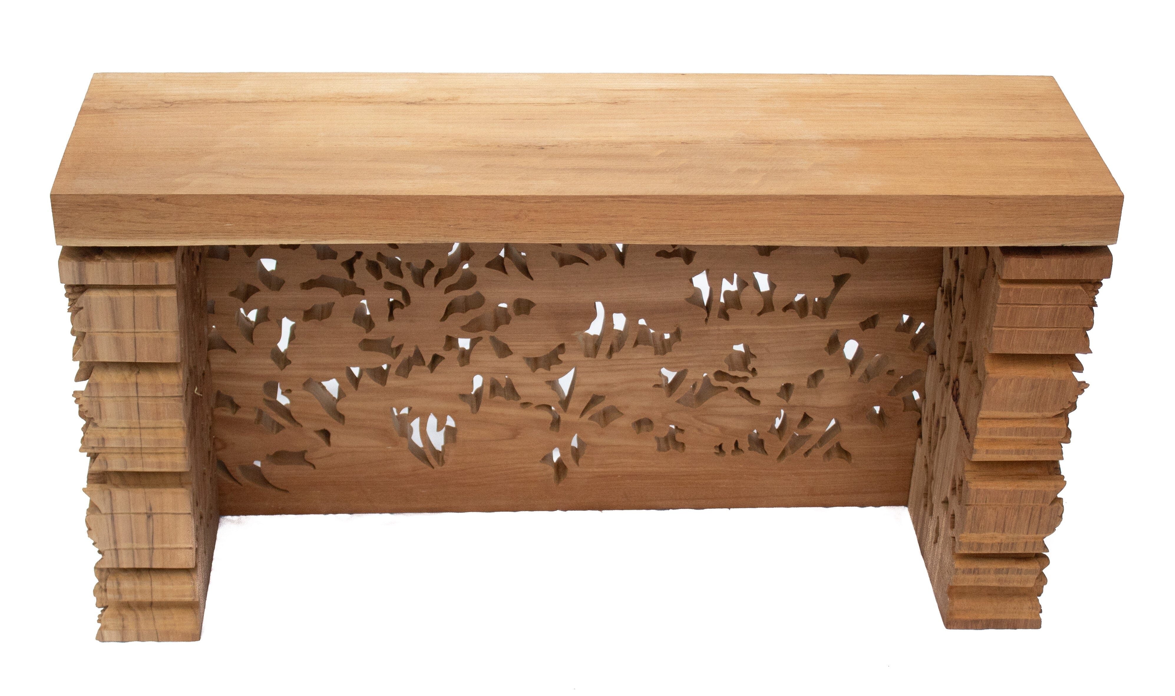 Eternal Blossom Hand-Carved Side Table | Prayer Altar | Console Table Blumera
