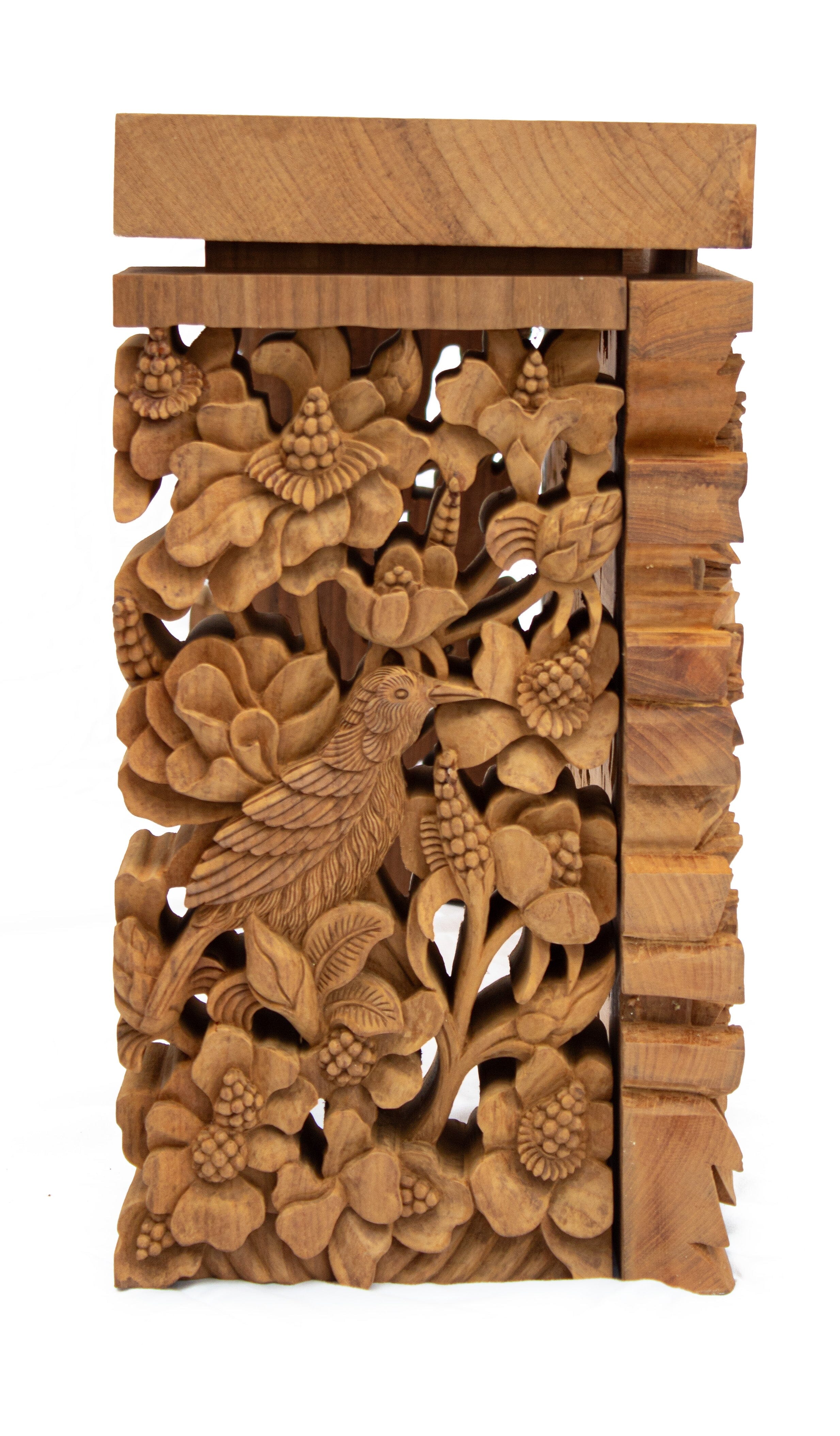 Eternal Blossom Hand-Carved Side Table | Prayer Altar | Console Table Blumera