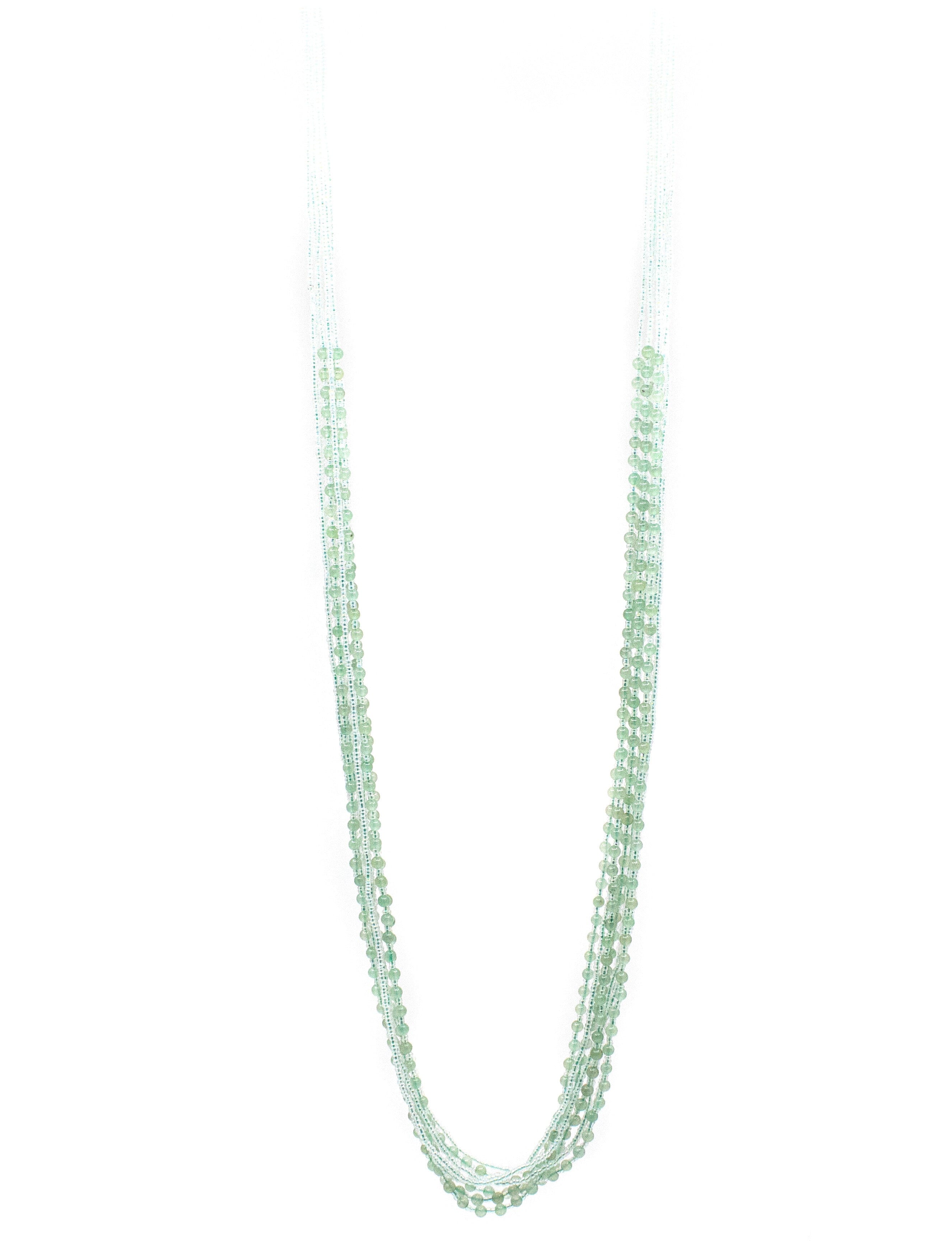 Green Jade Beaded Eight Strand Necklace Bracelets Blumera