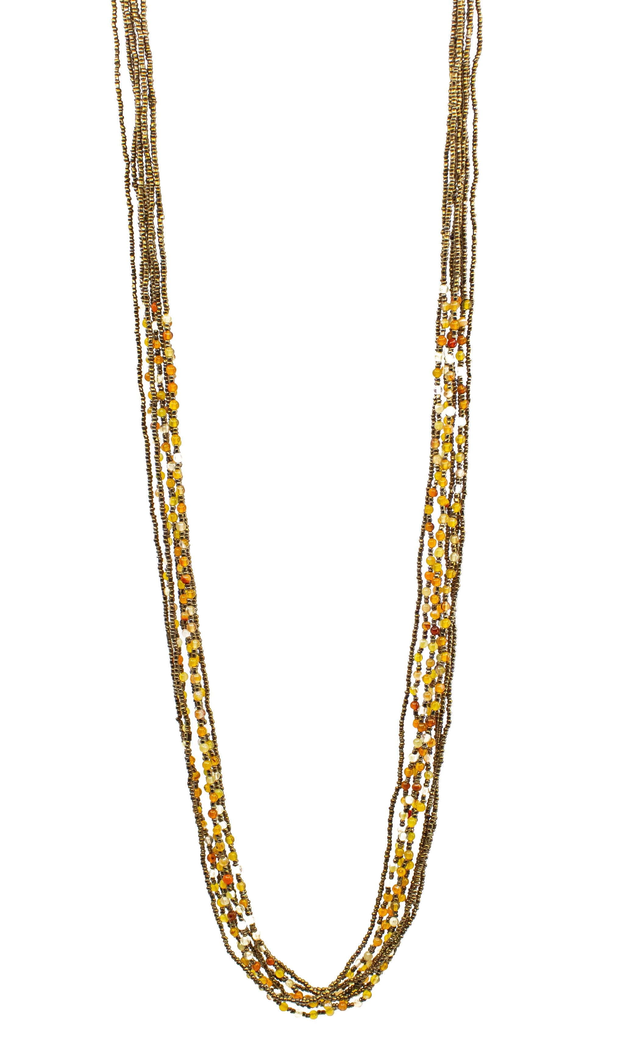 Multi-Stone Agate Beaded Necklace Bracelets Blumera Necklace Yellows