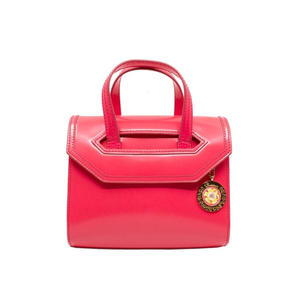 Poppies Mini Satchel Pink Blumera With Embroidered Medallion