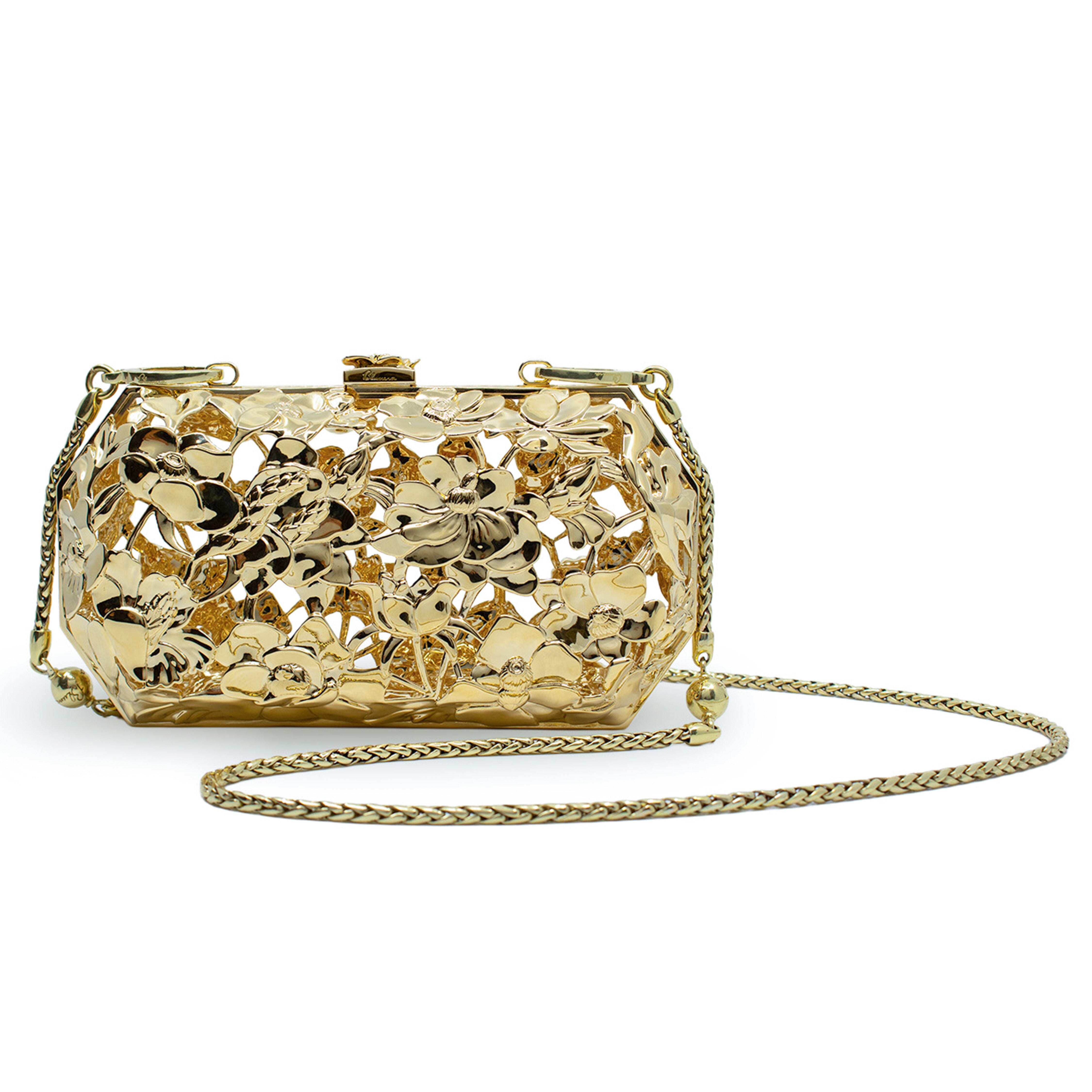 Poppies! Octagon Clutch | Sculptural Metal Luxury by Blumera Bag Blumera