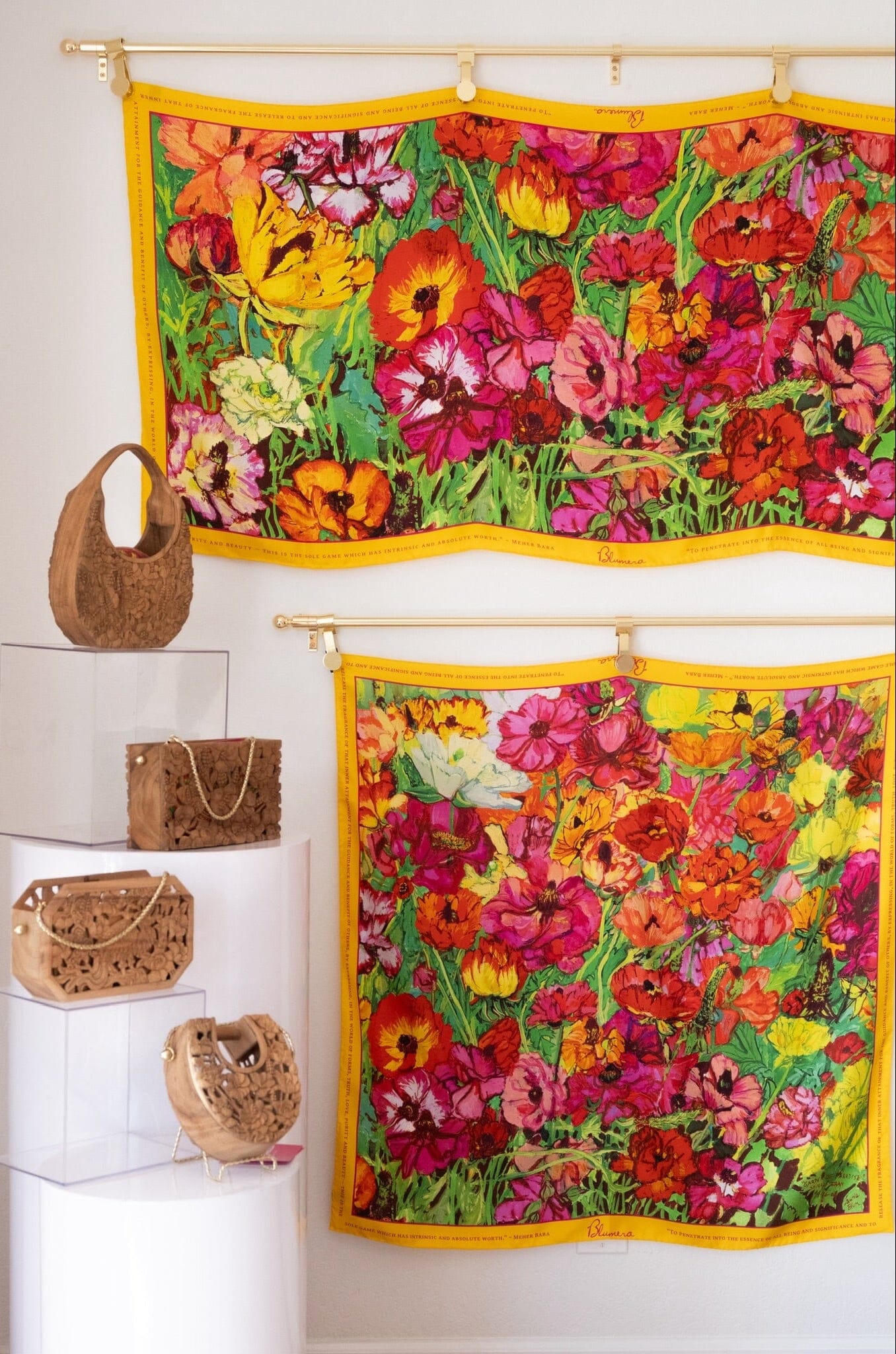 Poppies Silk Scarf scarf Blumera