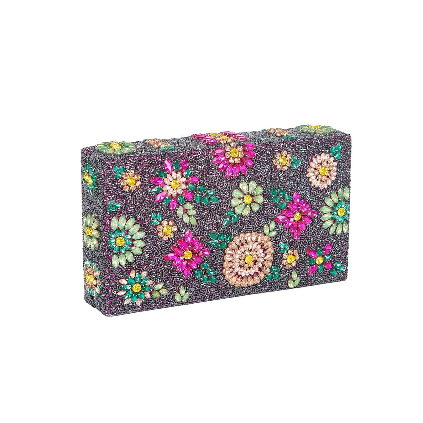 Shooting Star Crystal Encrusted Clutch - Multi Color Clutch Blumera