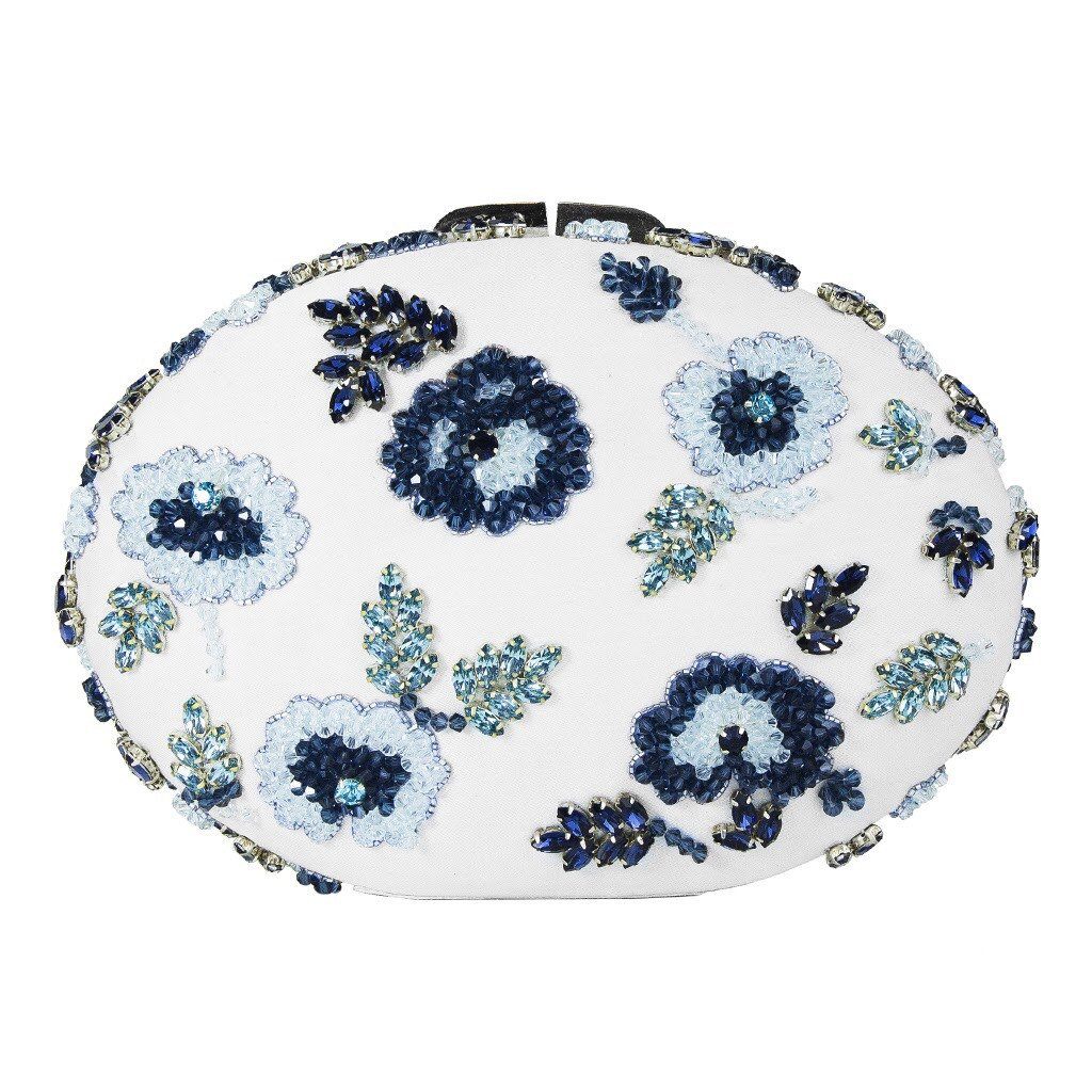 Elizabeth "Something Blue" Jewel Clutch - Blumera