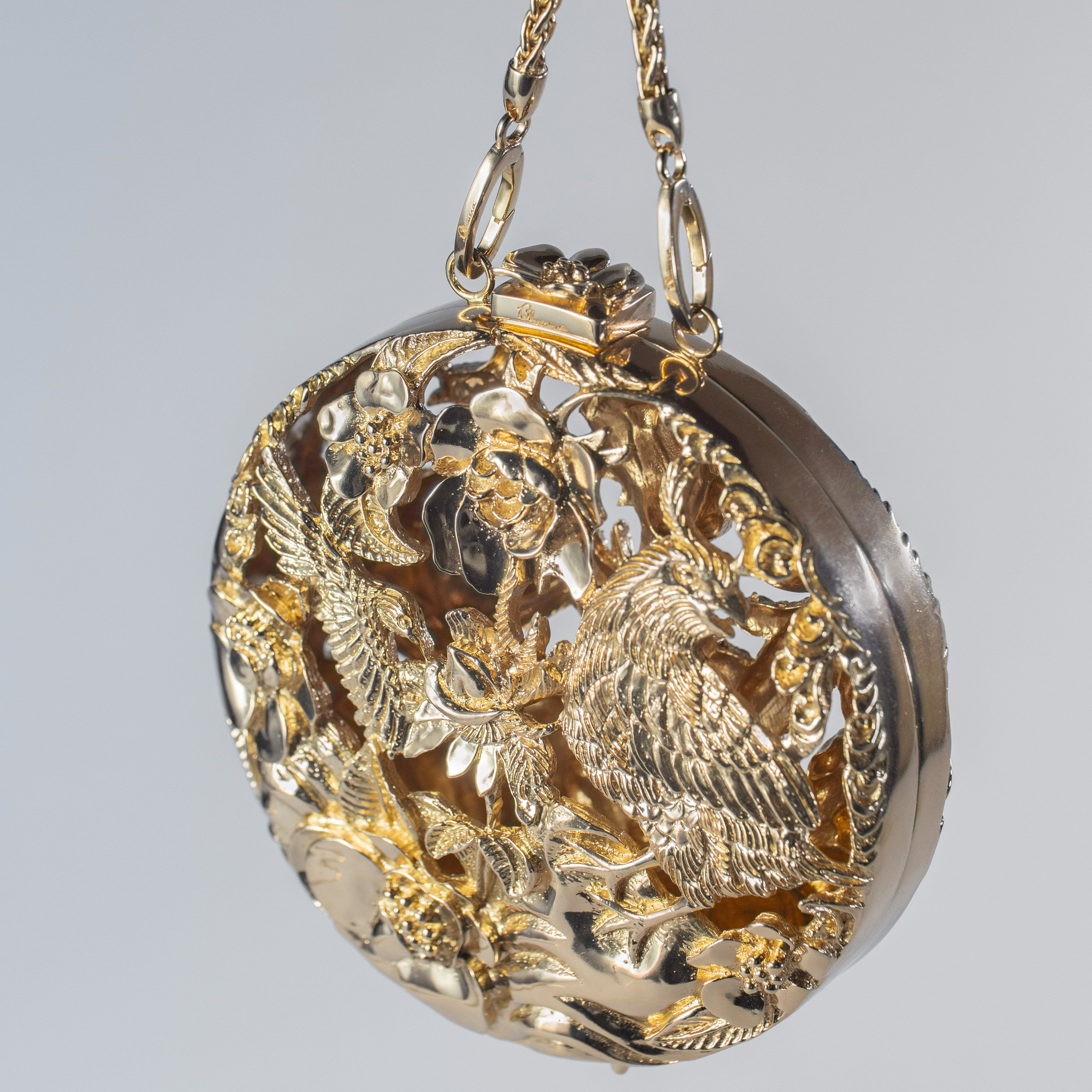 Hummingbird & Quail Medium Flat Circle Bag - Blumera