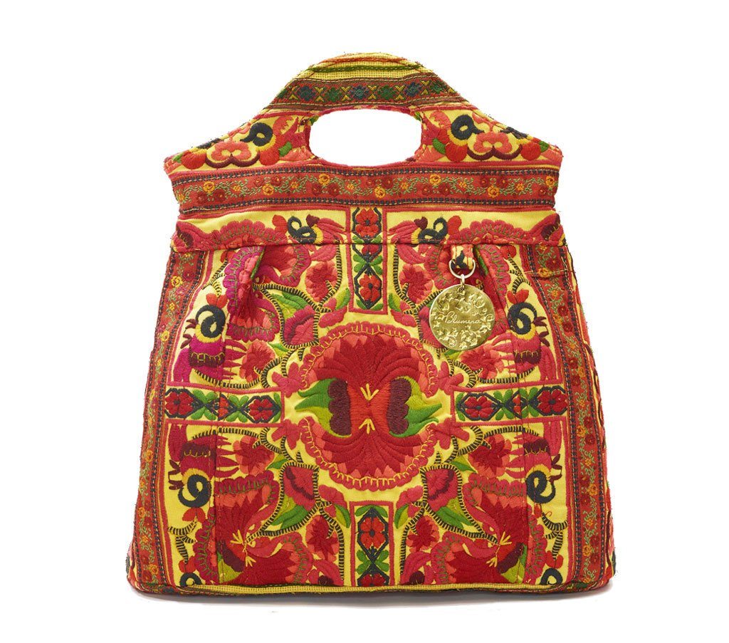 Nadine Red Carryall Medium Tote - Blumera