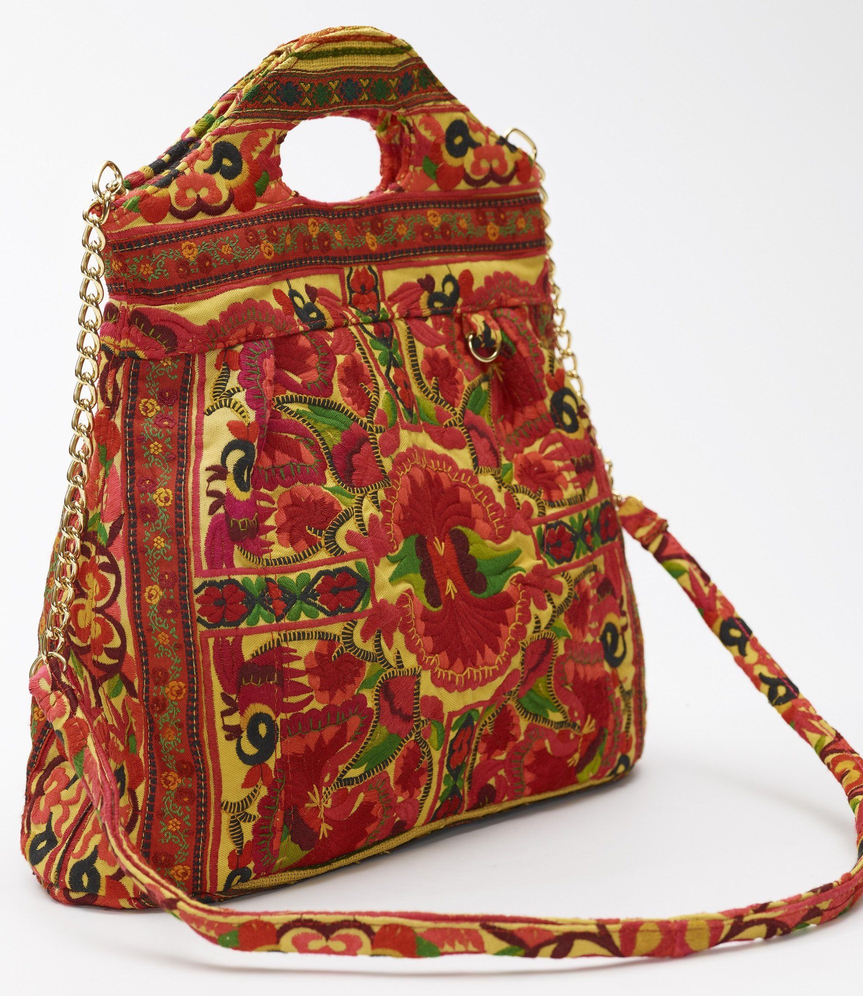 Nadine Red Carryall Medium Tote - Blumera