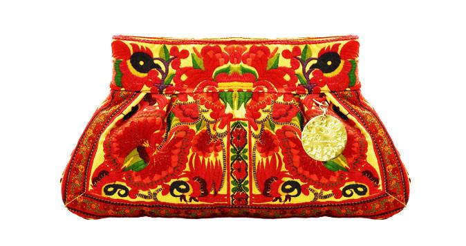 Nadine Red Oversized Small Clutch - Blumera