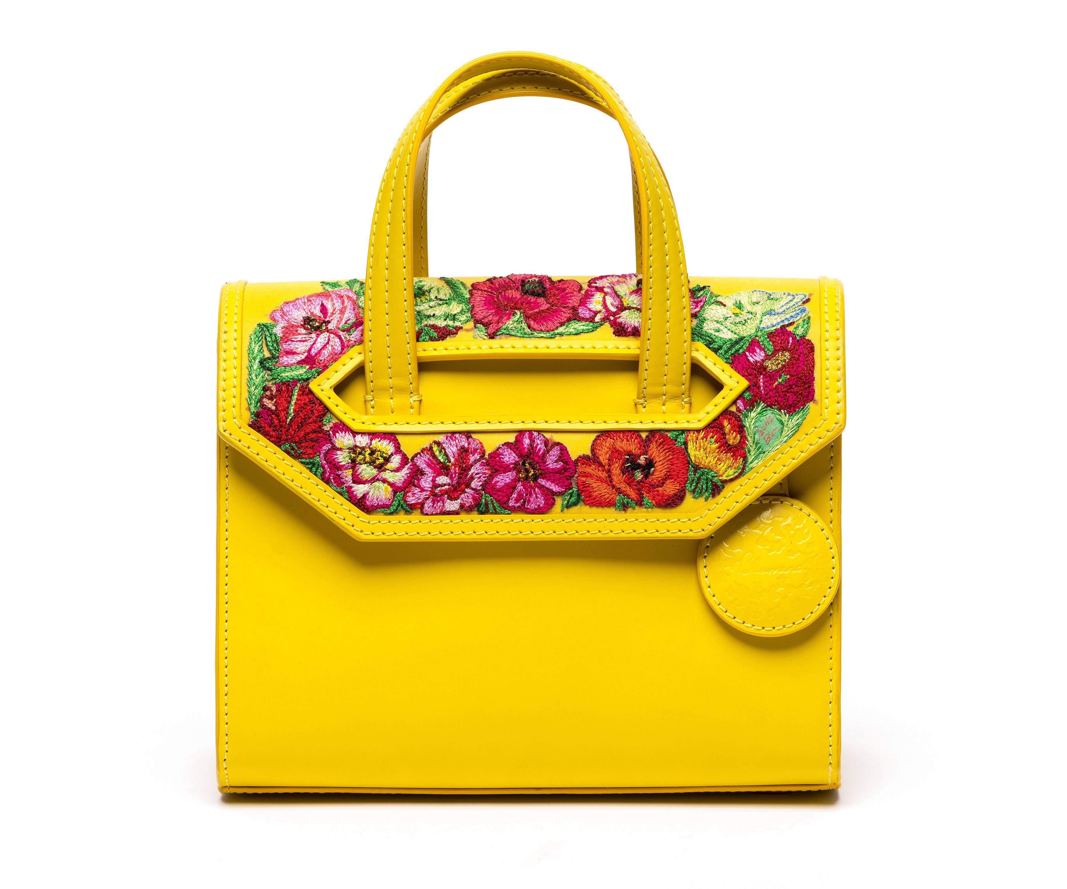 Poppies! Yellow Mini Satchel - Blumera