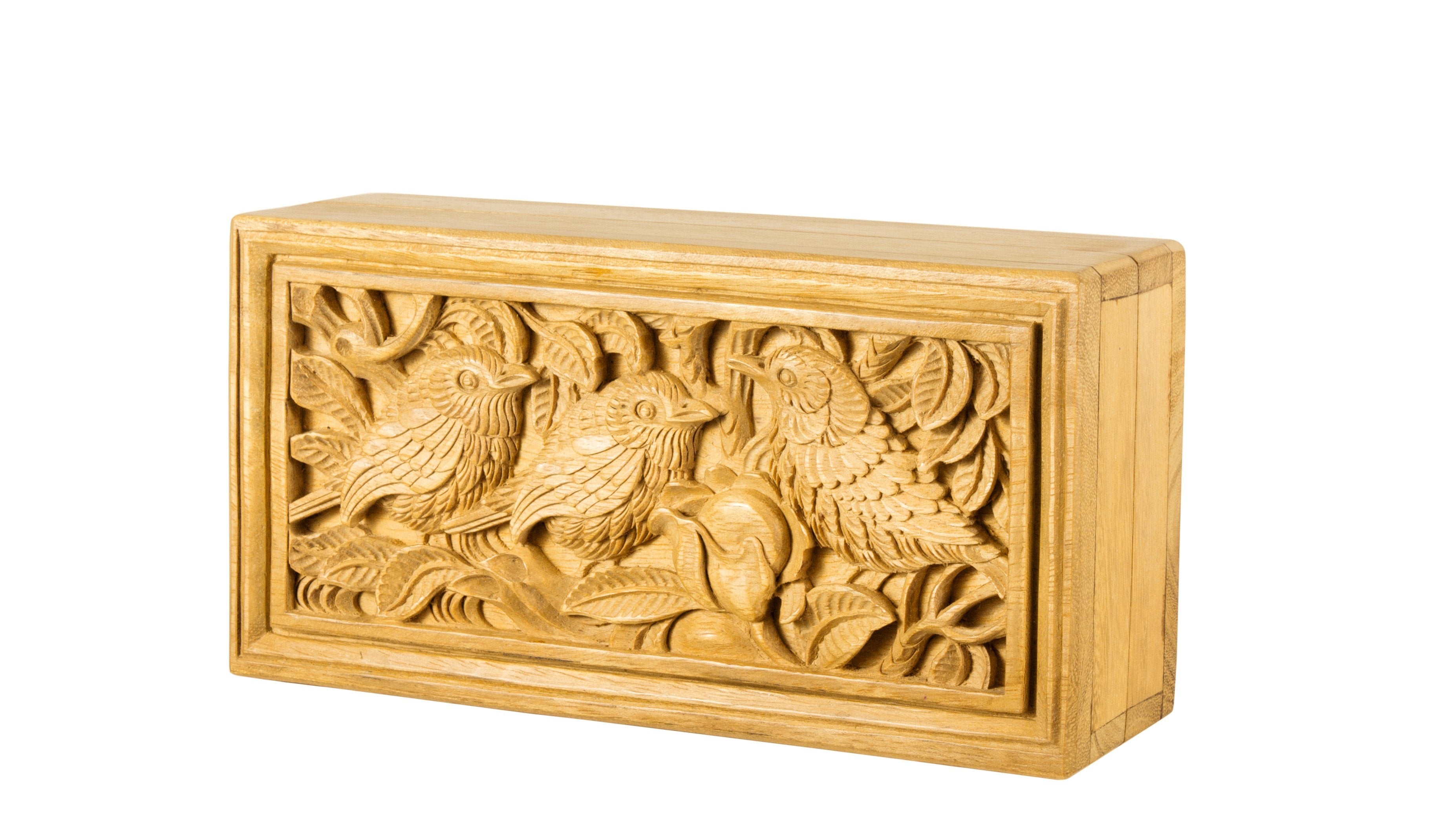 Rectangle Wood Carved Clutch - Sustainable Jackfruit Wood - Blumera