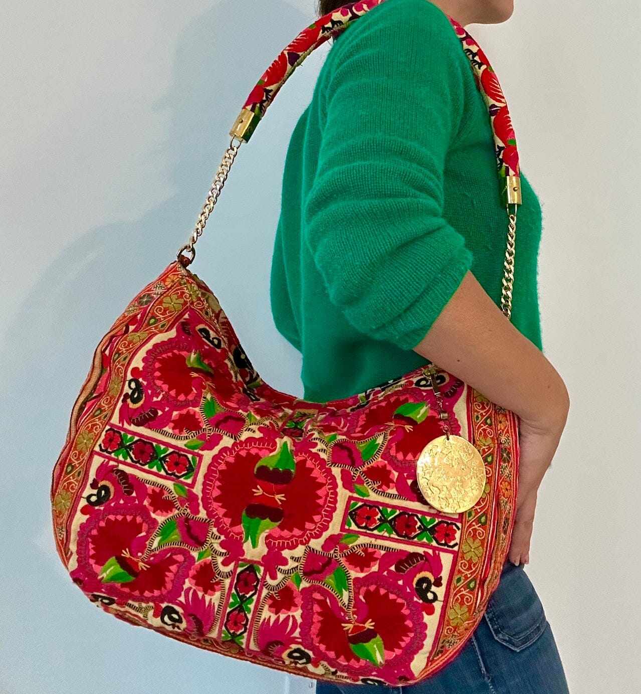 Red Crescent Moon Shoulder Bag Blumera