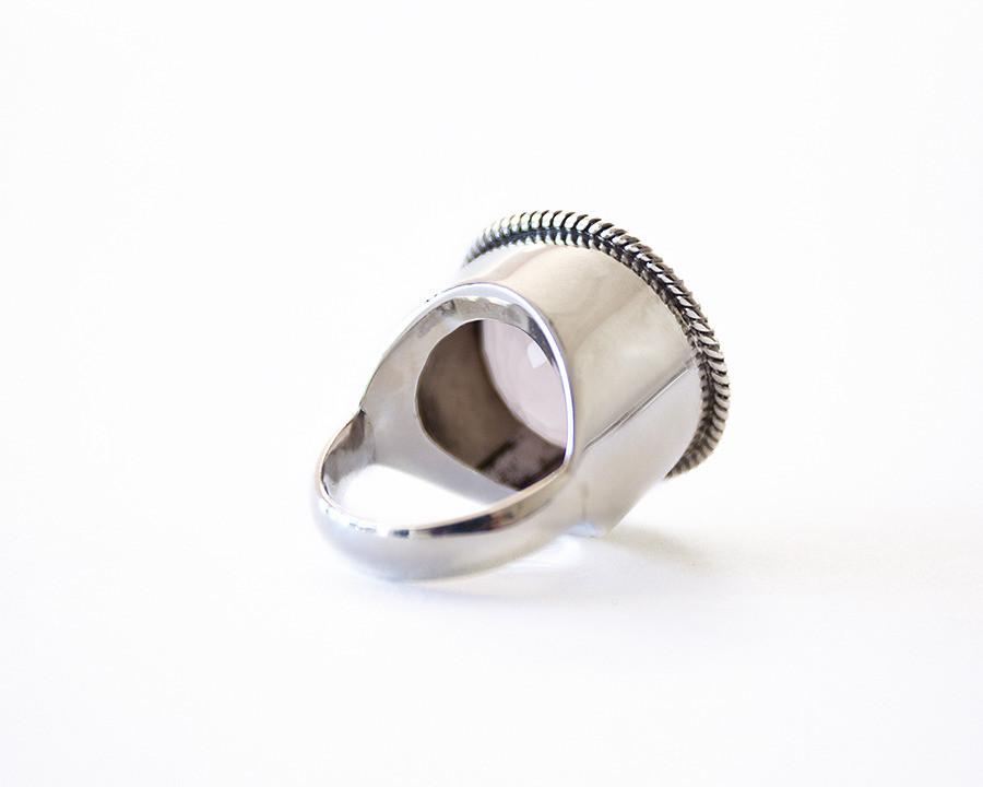 Rose Quartz Hexi Ring - Blumera