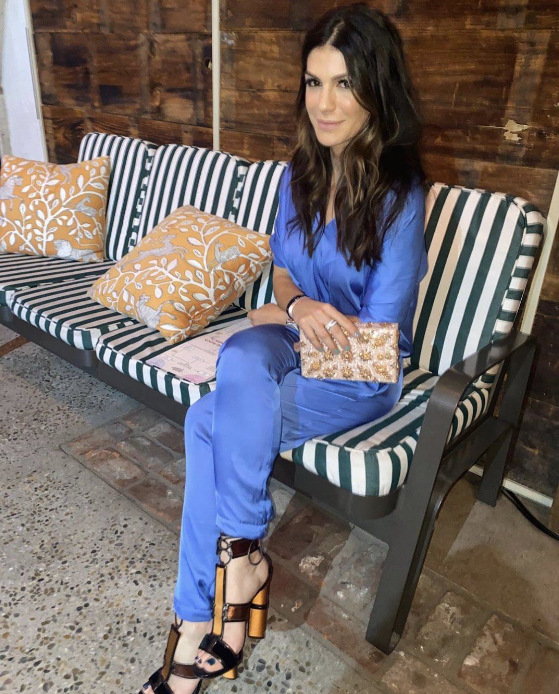 Shooting Star Crystal Encrusted Clutch - Blush - Blumera