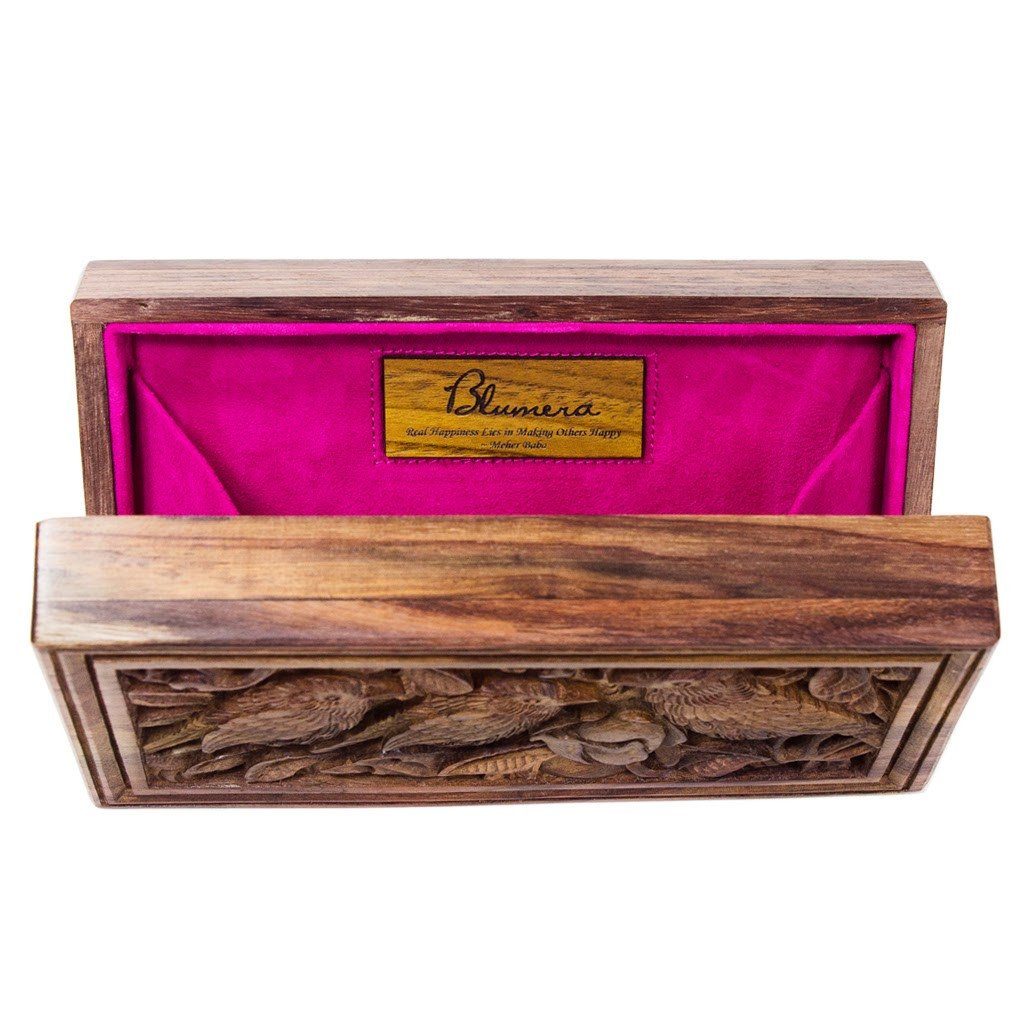 Sonokeling Wood Carved Clutch - Limited Edition - Blumera