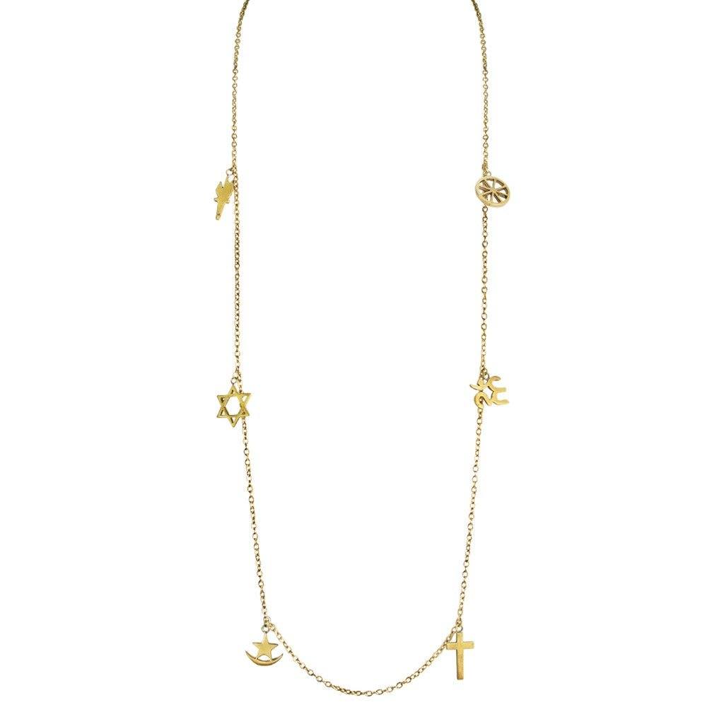 We are all One Necklace - 18 Karat Gold Plated Brass - Blumera
