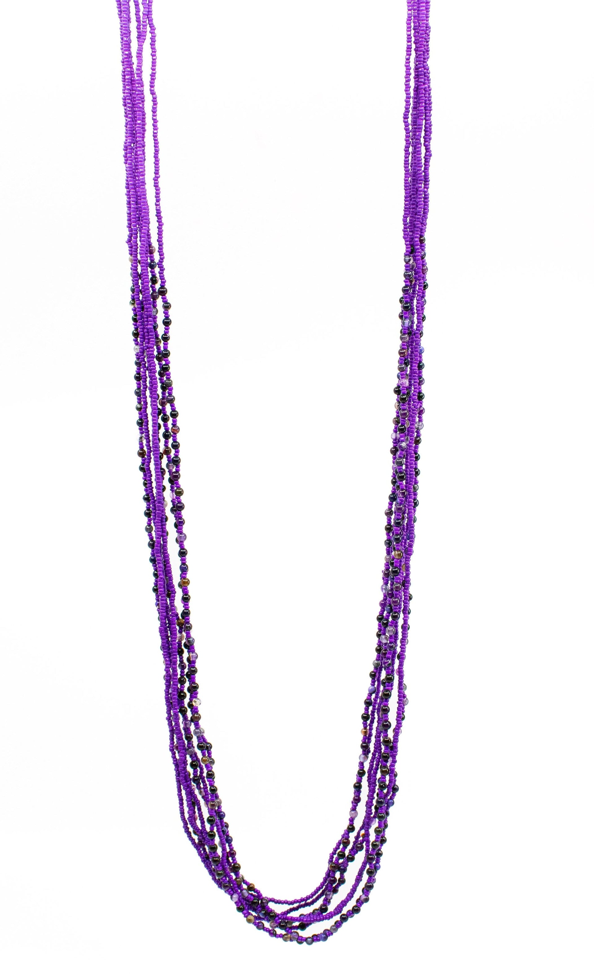 Amethyst Eight Strand Beaded Necklace