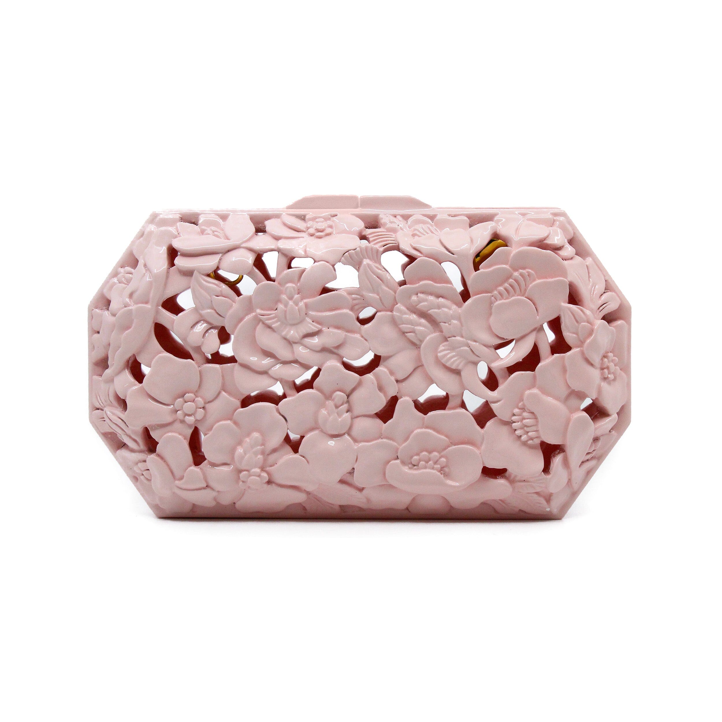 Blush Poppies Clutch | Hand-Carved Wood Bag by Blumera Blumera 