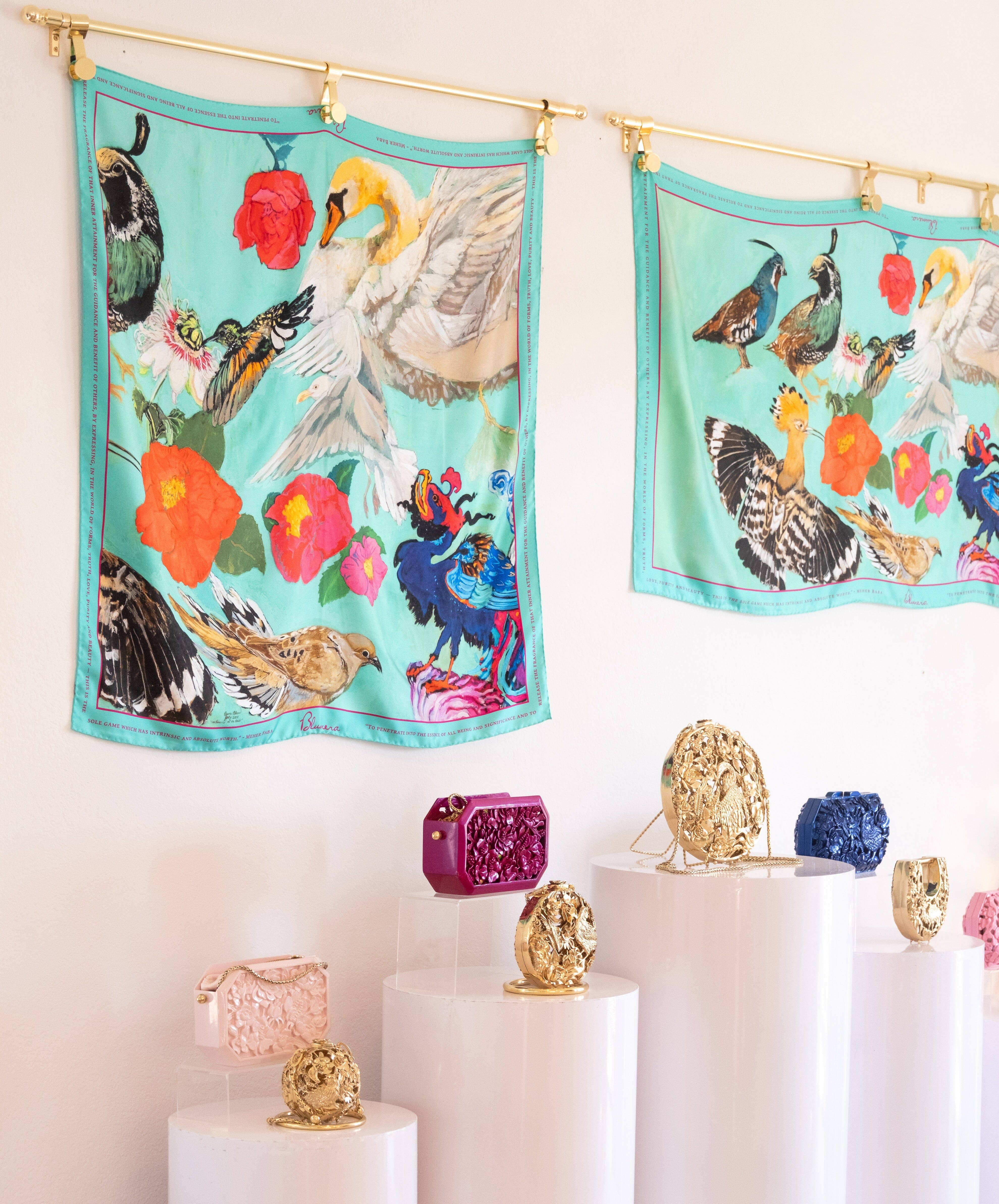 Conference of the Birds Silk Scarf scarf Blumera 
