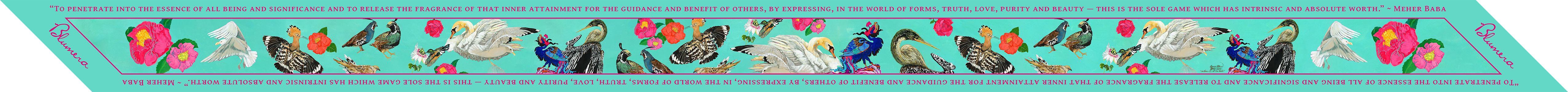 Conference of the Birds Silk Scarf Twilly Blumera 