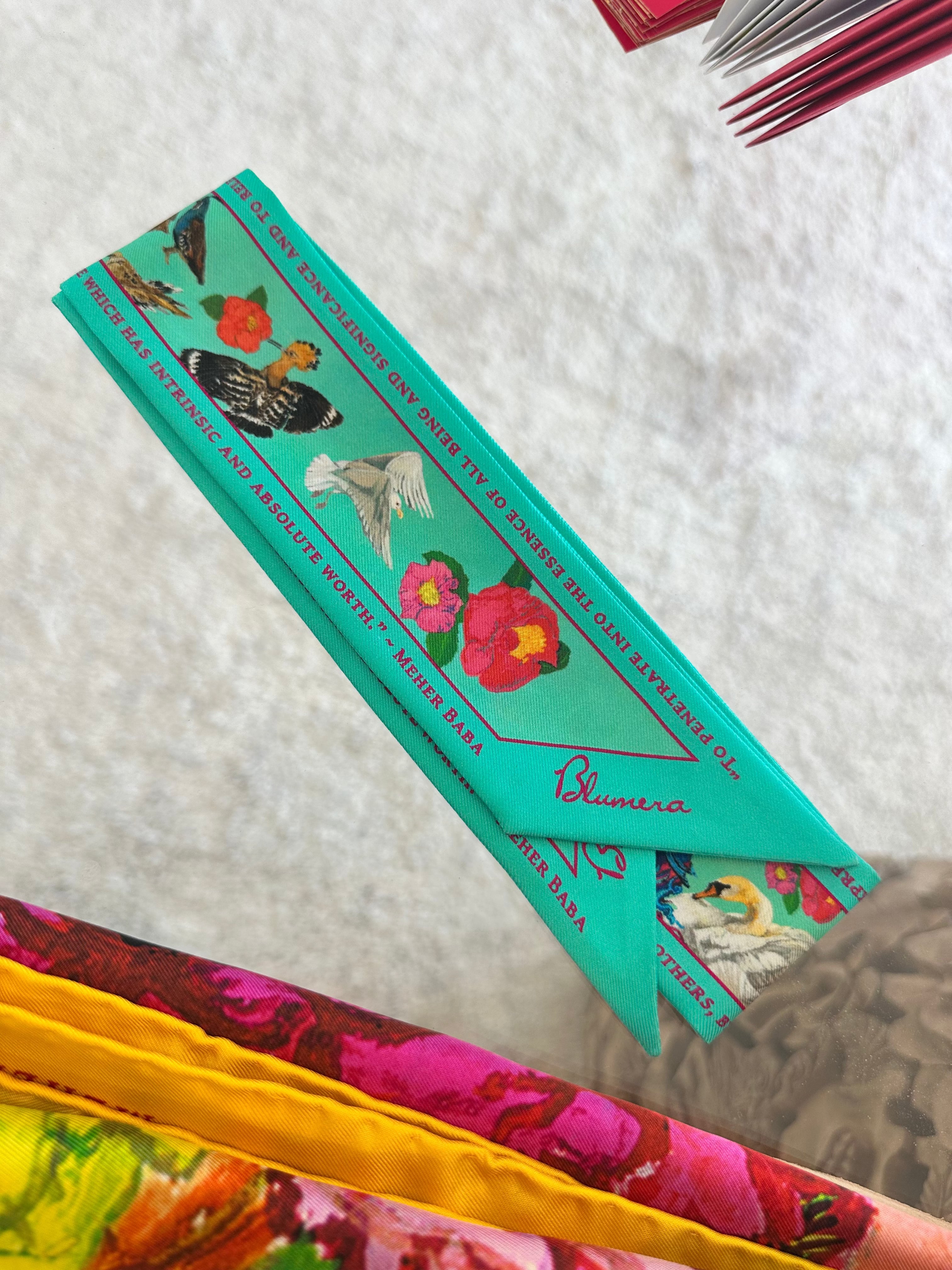 Conference of the Birds Silk Scarf Twilly scarf Blumera 