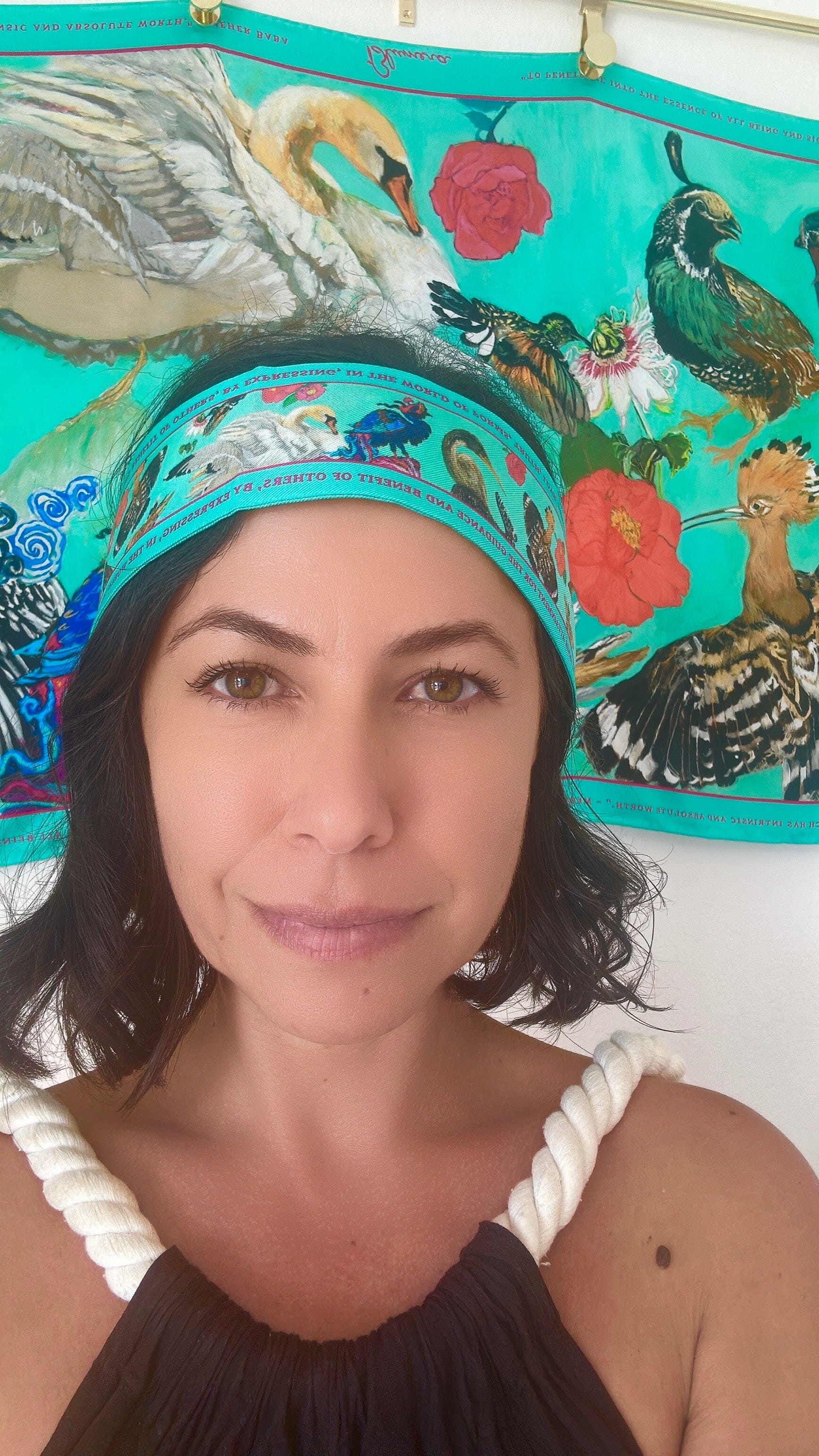 Conference of the Birds Silk Scarf Twilly scarf Blumera 