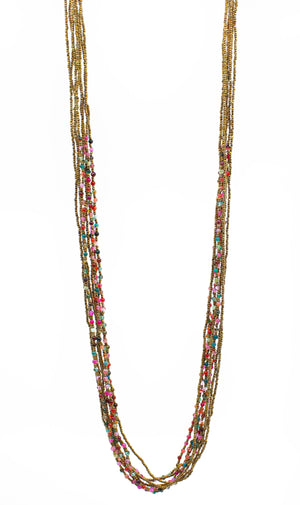 Multi-Stone Agate Beaded Necklace Bracelets Blumera Necklace Pinks 