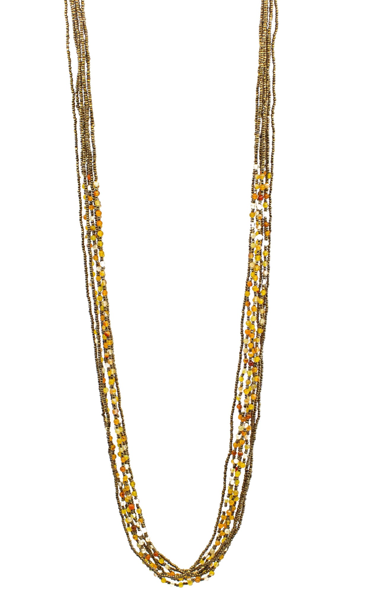 Multi-Stone Agate Beaded Necklace Bracelets Blumera Necklace Yellows 