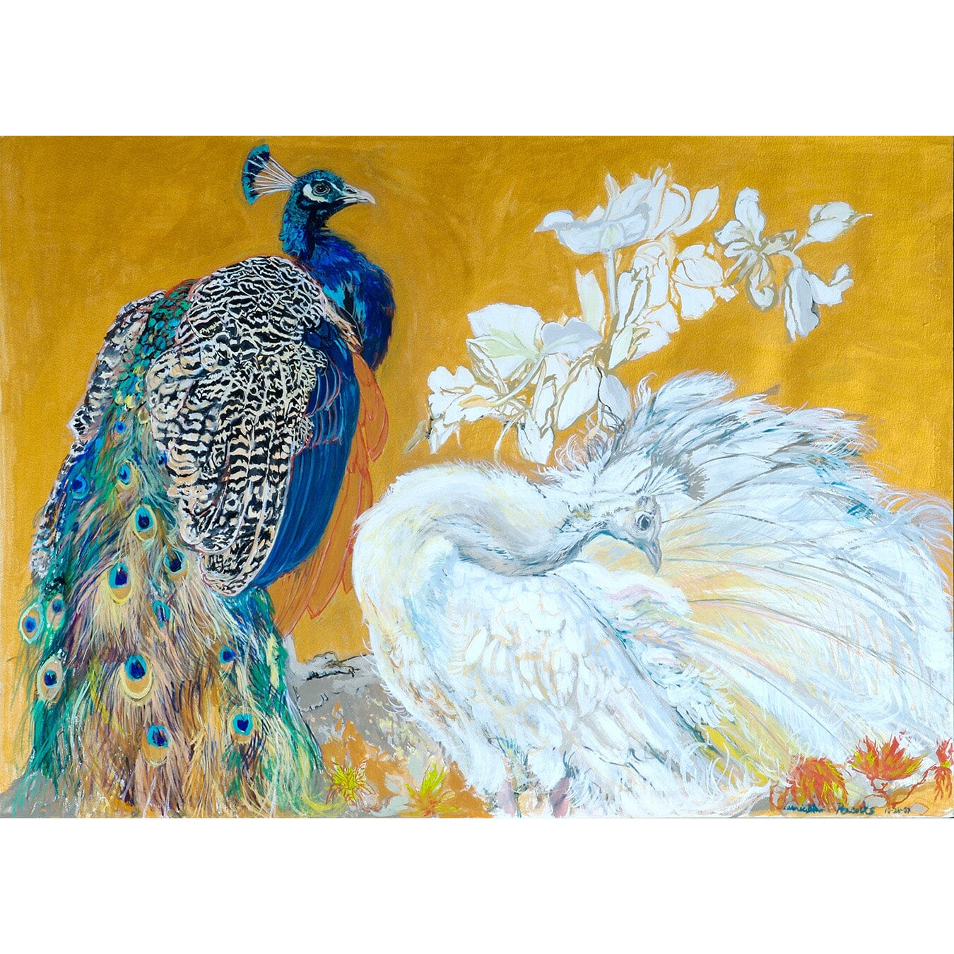 Peacocks - "Surrenderance" Giclee by Laurie Blum Blumera 