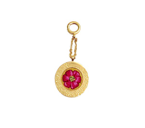 Poppies! Mini Hand-Embroidered Medallion Blumera Yellow 