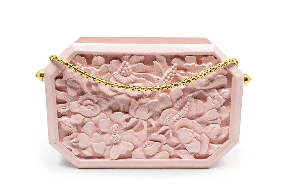 Poppies Octagon Clutch in Lacquered Blush Blumera 