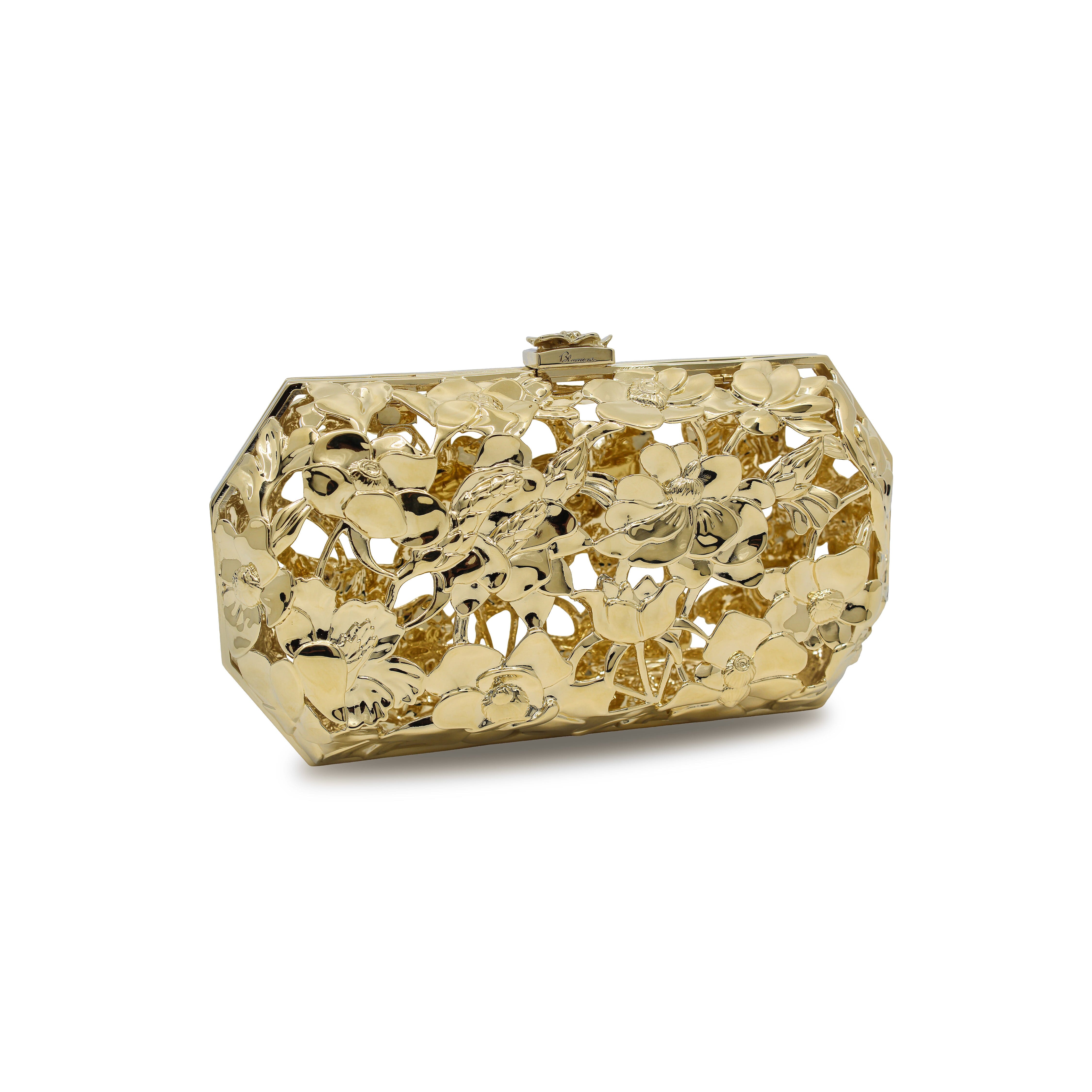 Poppies! Octagon Clutch | Sculptural Metal Luxury by Blumera Bag Blumera 