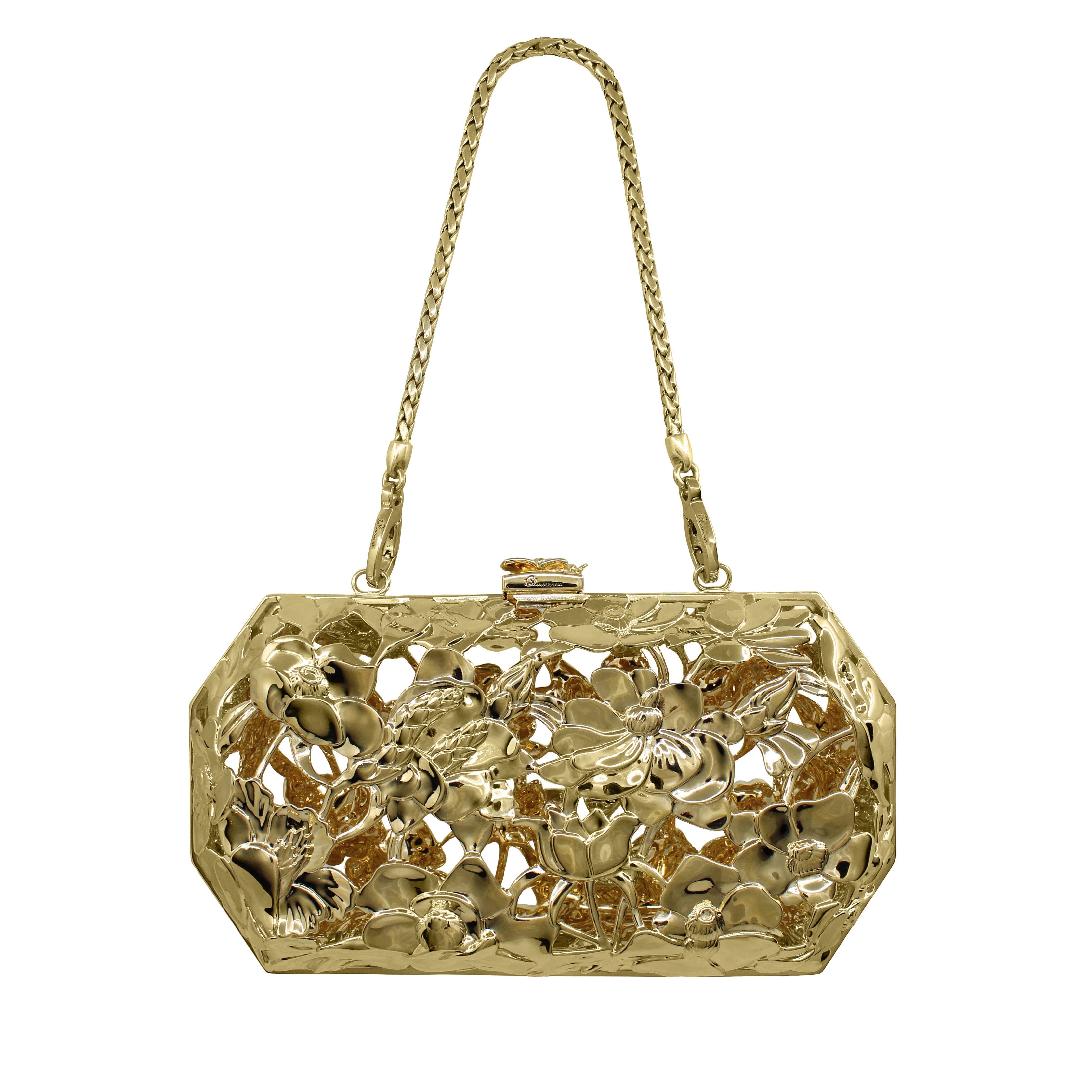 Poppies! Octagon Clutch | Sculptural Metal Luxury by Blumera Bag Blumera 