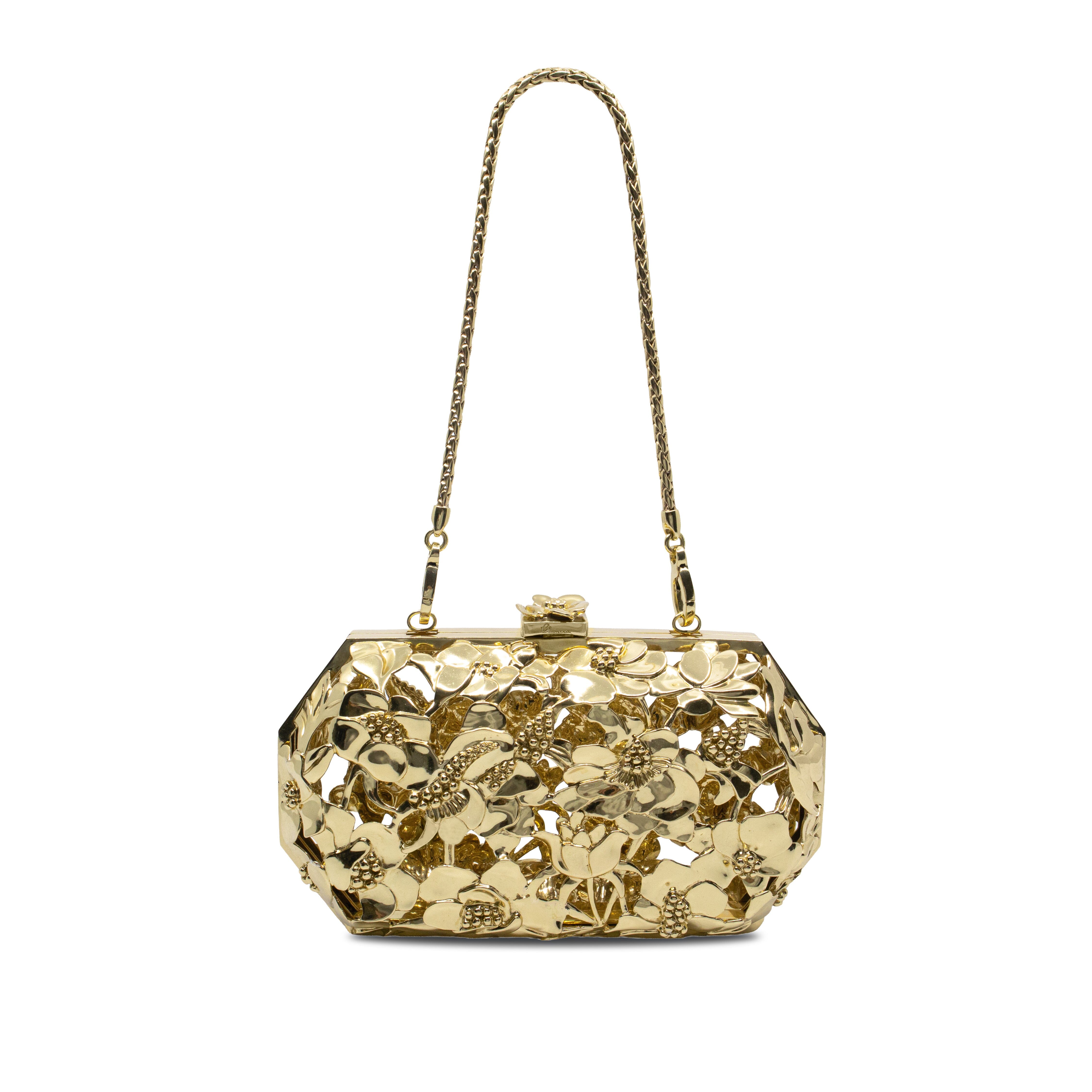 Poppies! Octagon Clutch | Sculptural Metal Luxury by Blumera Bag Blumera 