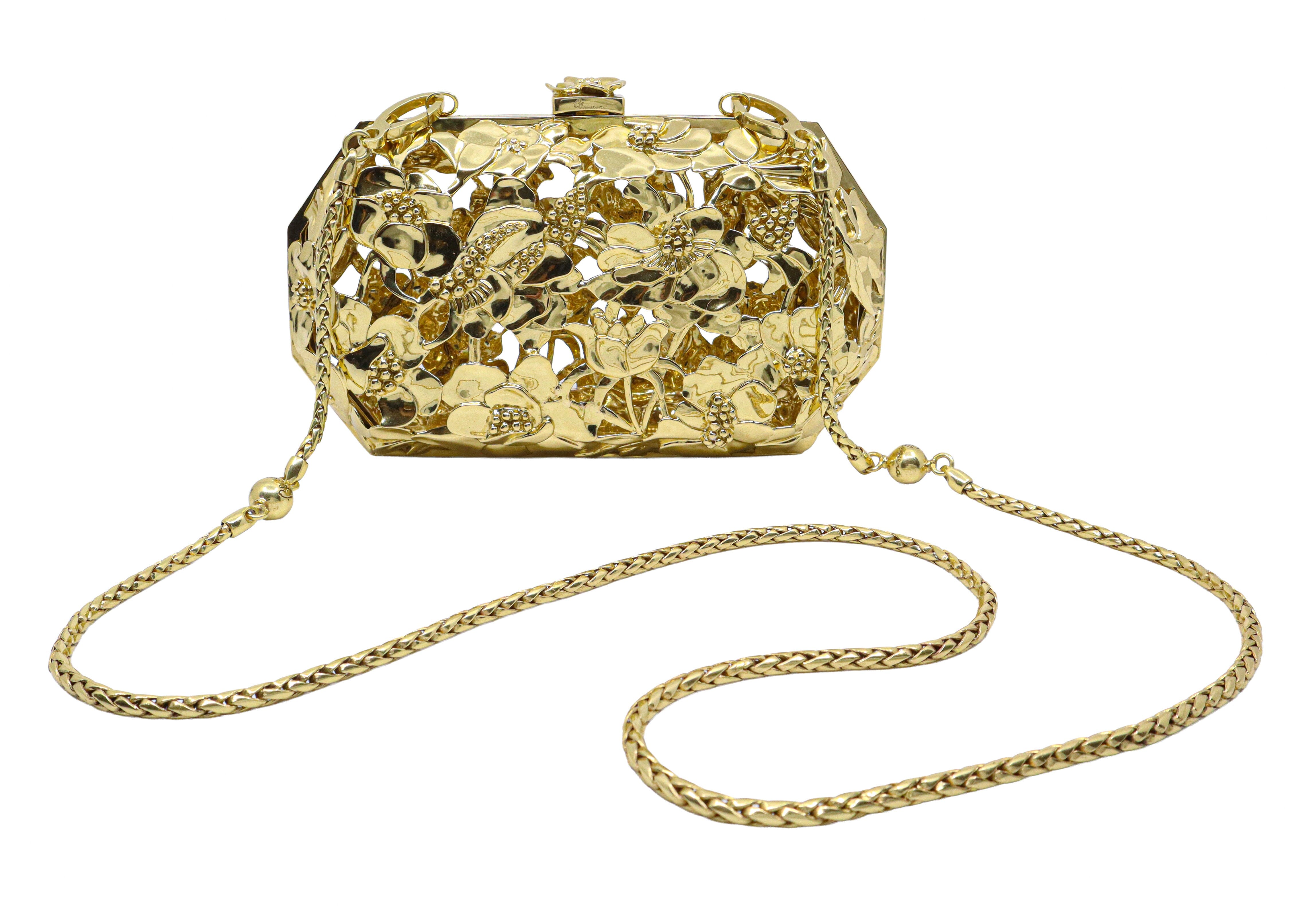 Poppies! Octagon Clutch | Sculptural Metal Luxury by Blumera Bag Blumera 