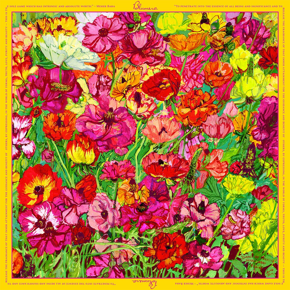Poppies Silk Scarf 90 Blumera 
