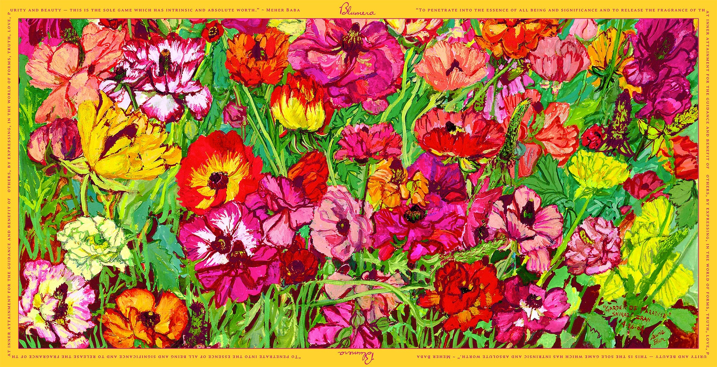 Poppies Silk Scarf scarf Blumera 