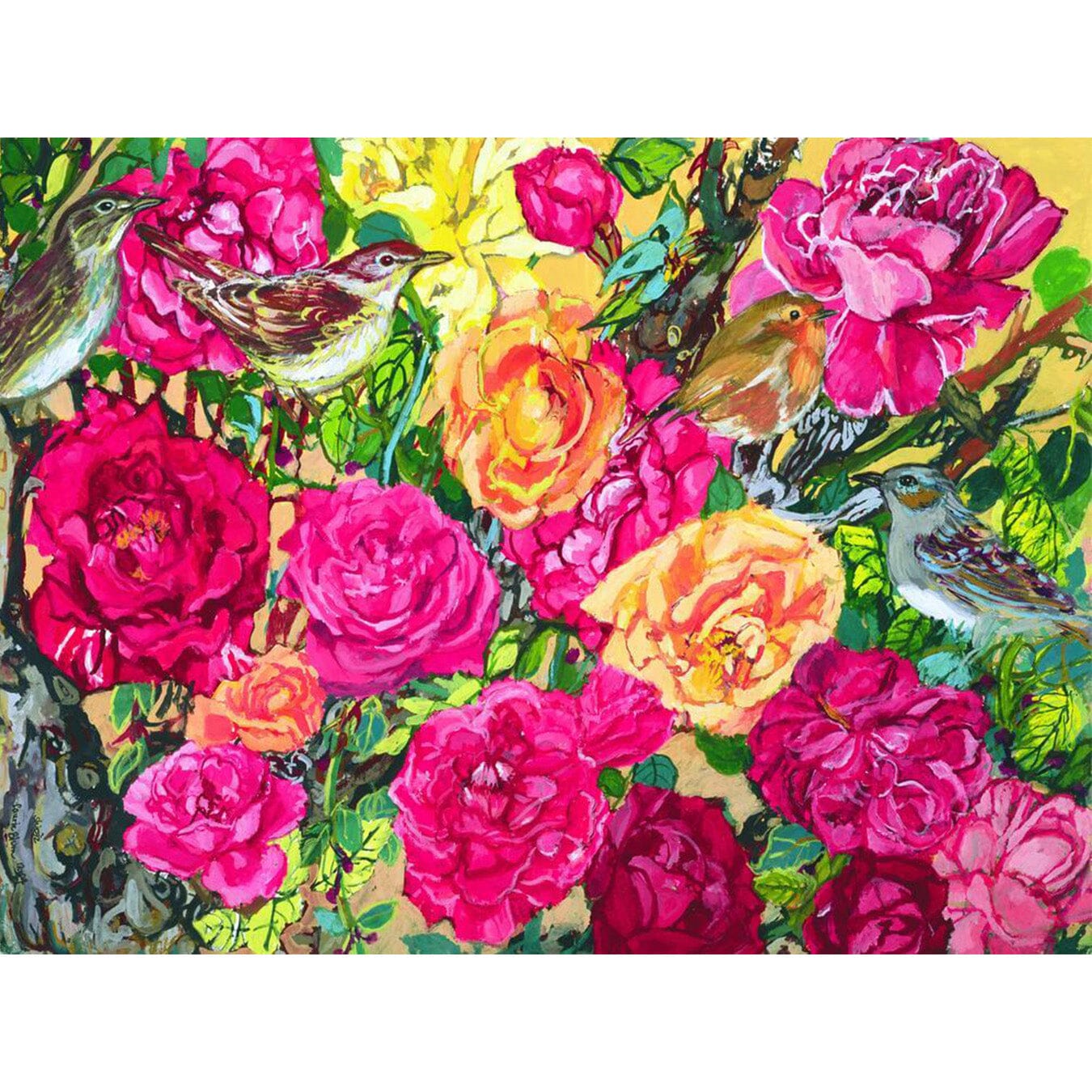 Rose and The Nightingale Giclee by Laurie Blum Print Blumera 