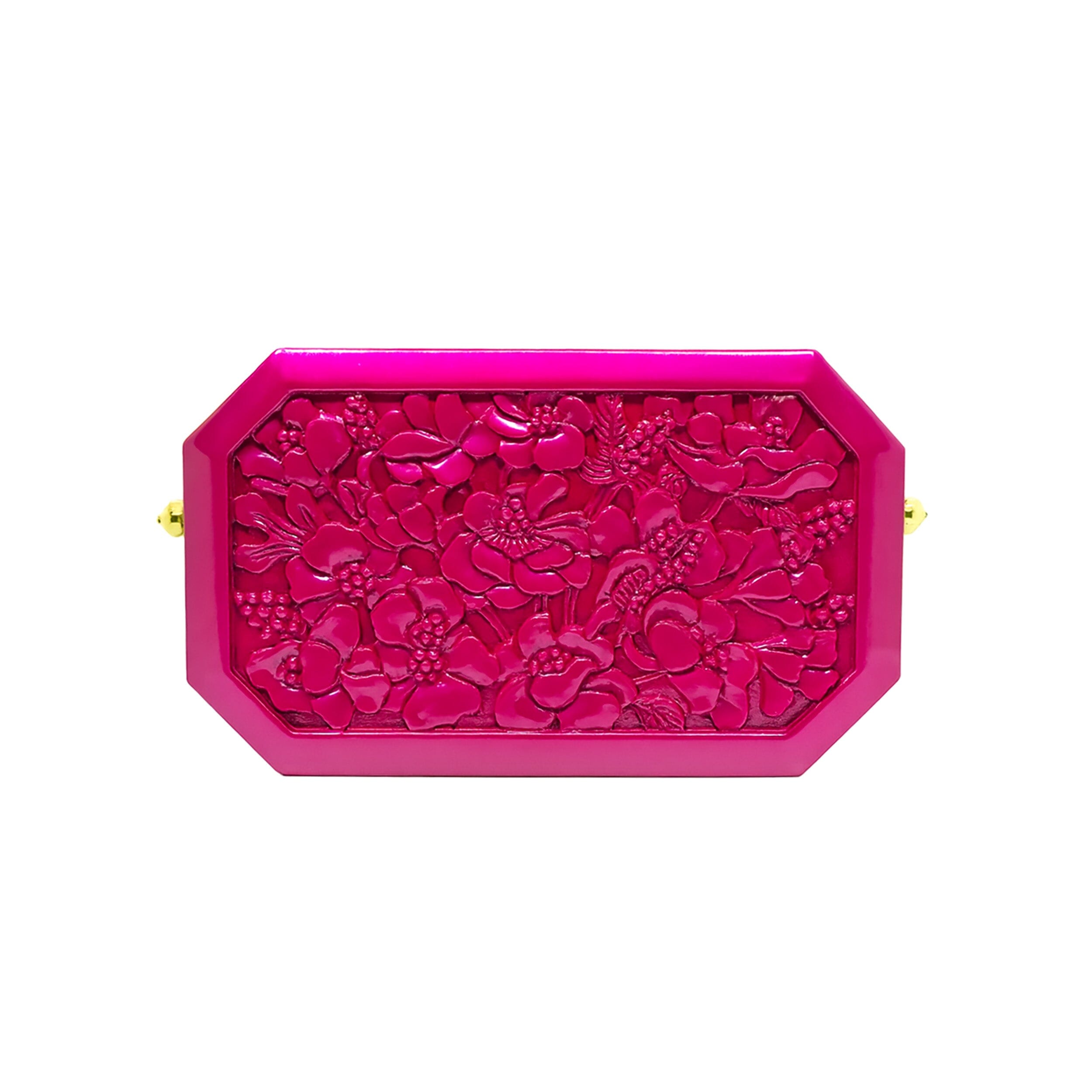 Solid Poppies Octagon Clutch in Lacquered Magenta Blumera 