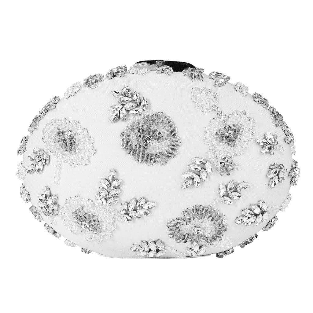 Elizabeth "Bridal" Jewel Clutch - Blumera