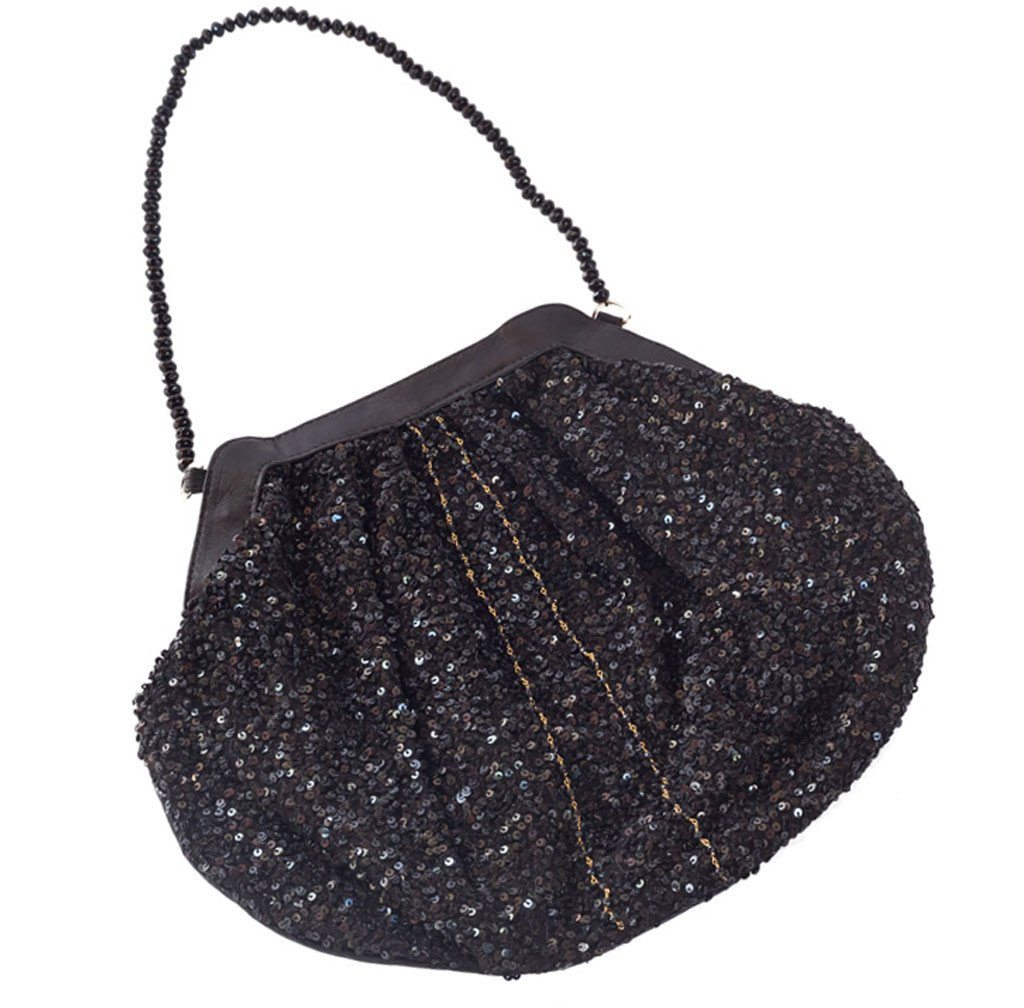 Elizabeth Patterson Small Purse in Black with Black Spinel and Black Agate - Blumera