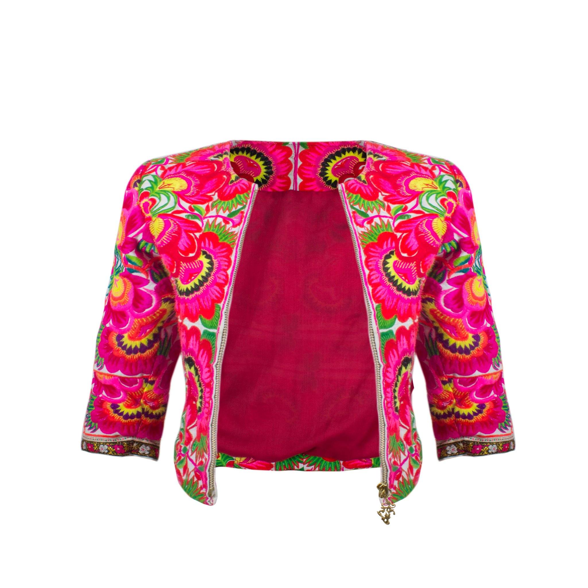 Fully Embroidered Bolero Jacket - Blumera