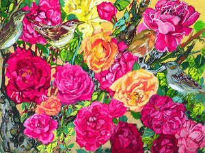 Giclee Print of "Rose and The Nightingale" by Laurie Blum - Blumera