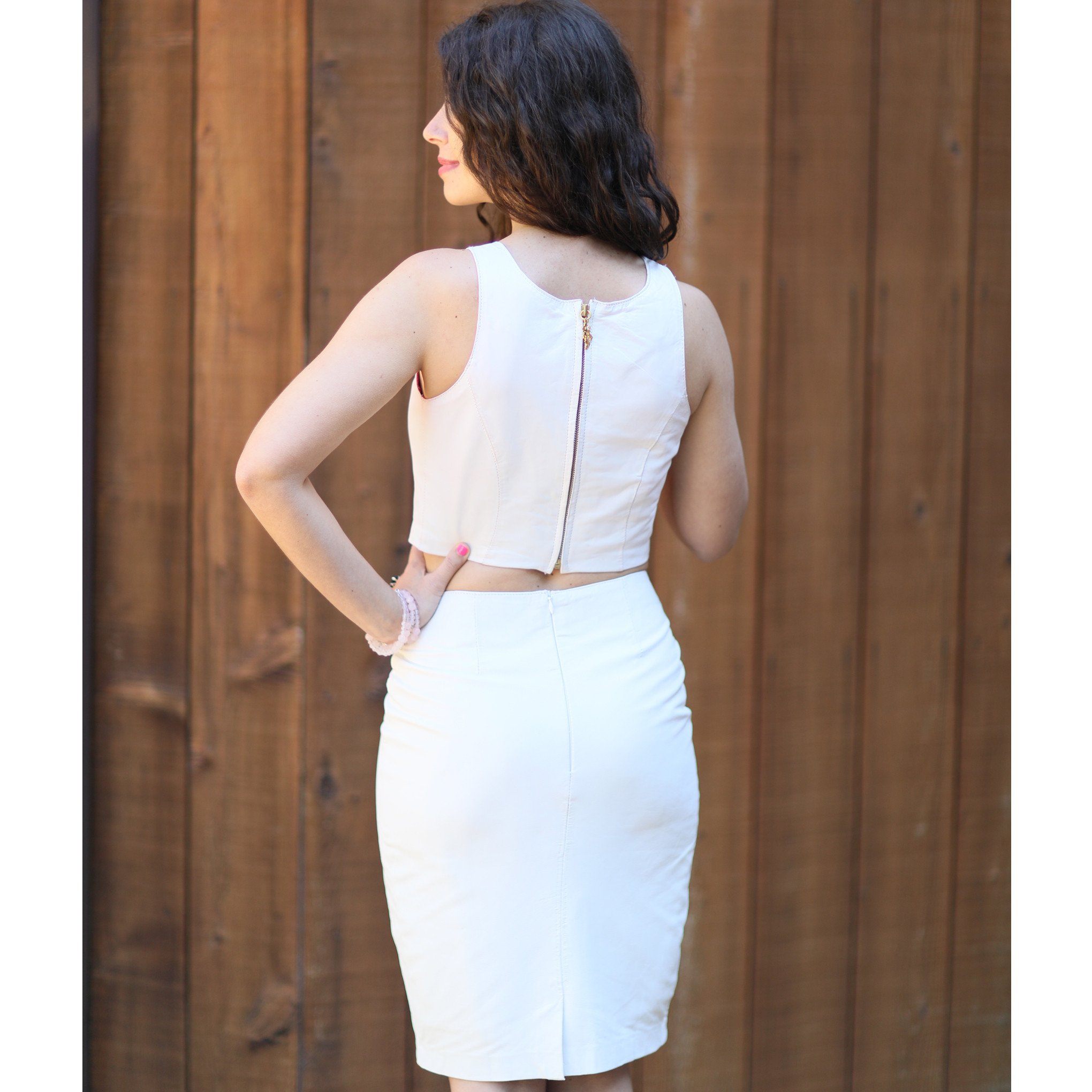 Lambskin Crop Top (available in more colors) - Blumera