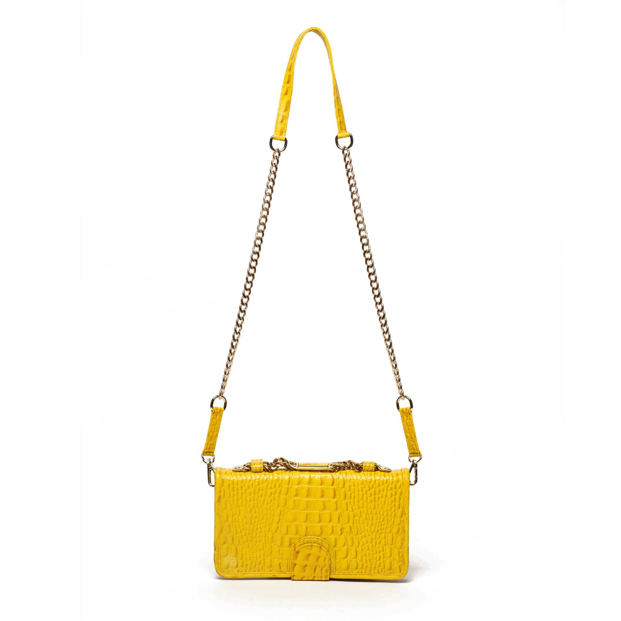 Meheru Classic Clutch in Vibrant Yellow - Blumera