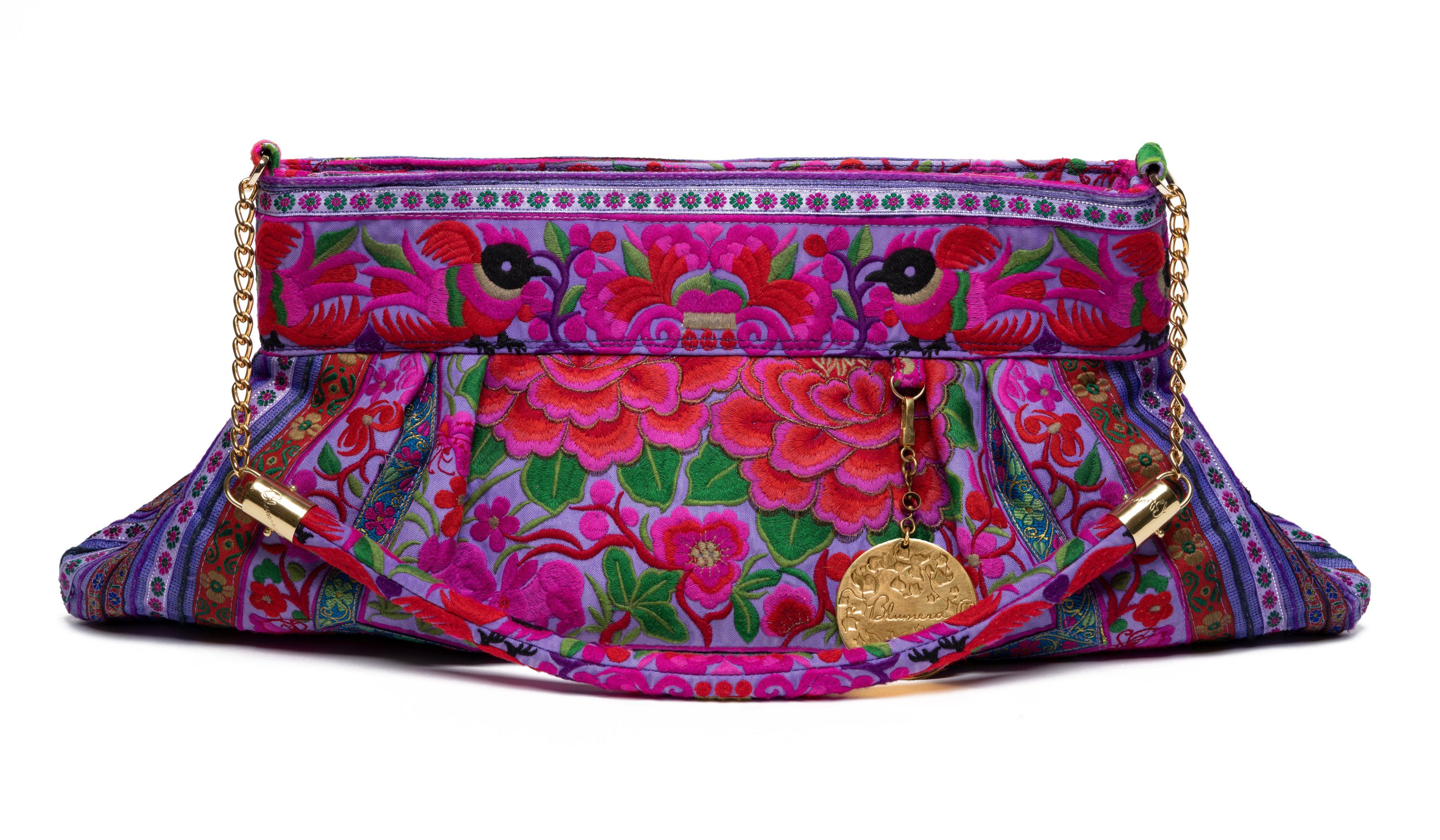 Nadine Purple Oversized Clutch with optional shoulder strap - Blumera