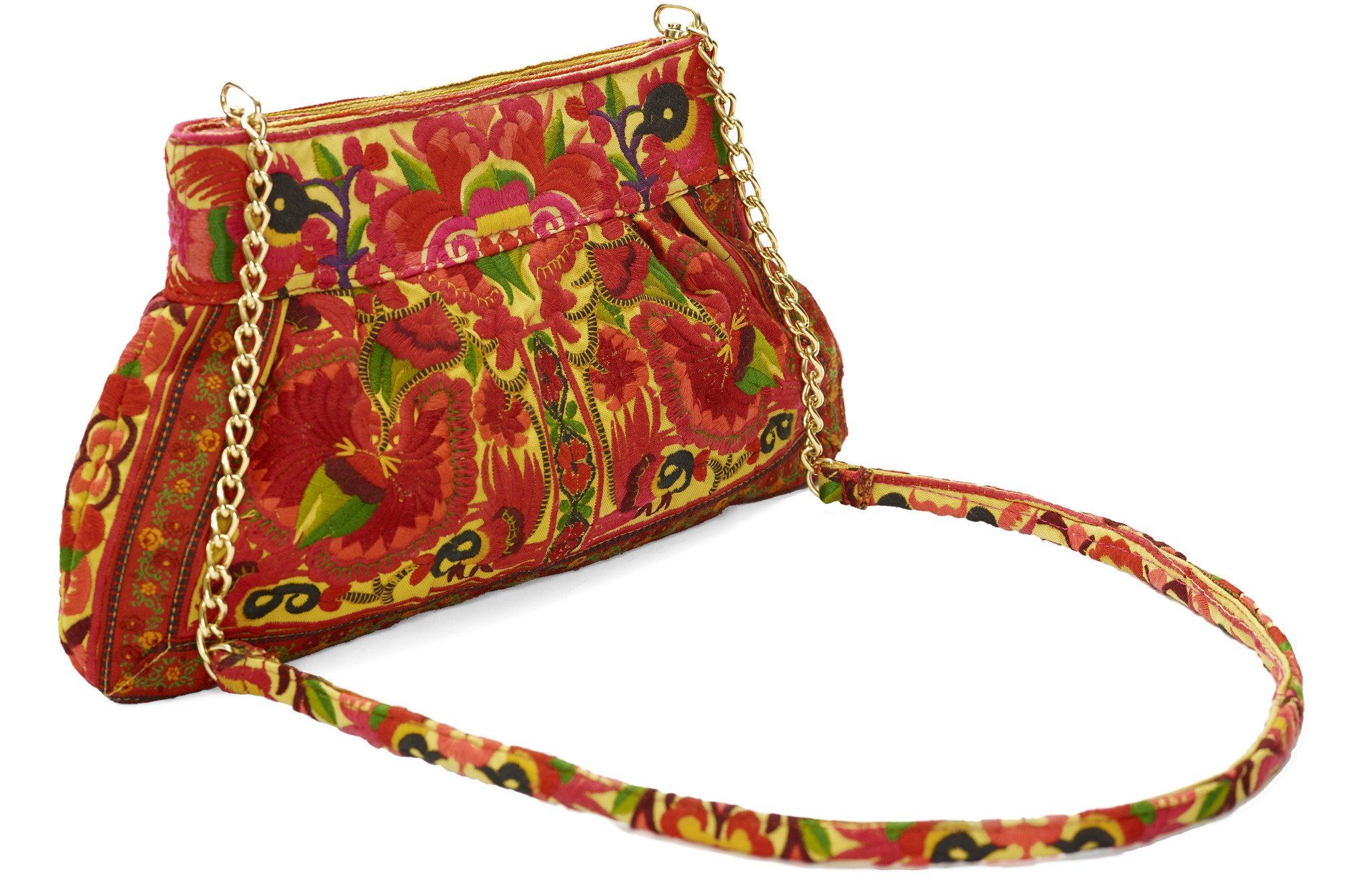 Nadine Red Oversized Small Clutch - Blumera