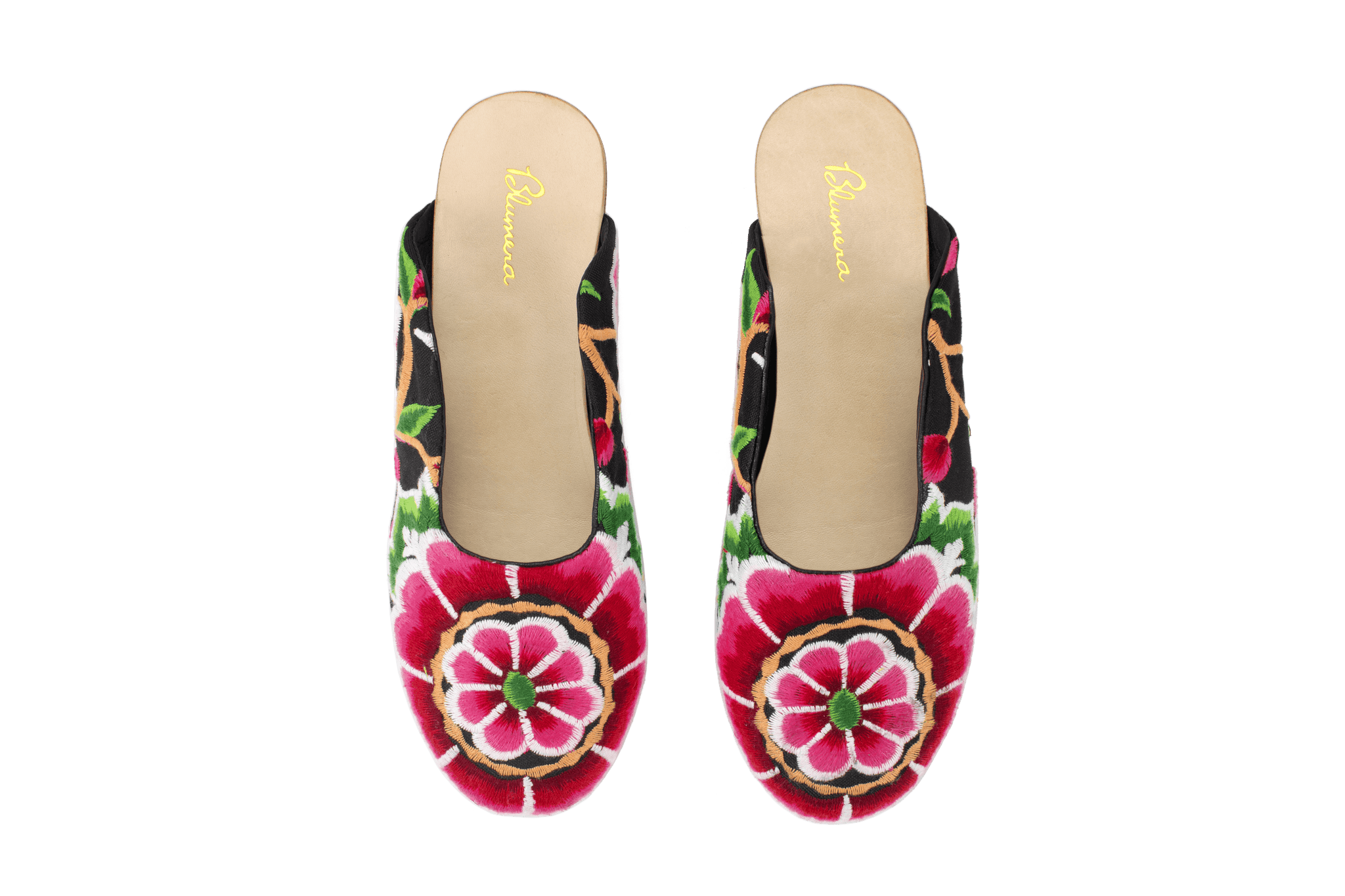 Nonny Embroidered Flats - Blumera