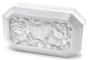 Roses and Nightingales carved to perfection on this clutch. Perfect to tote your essentials.